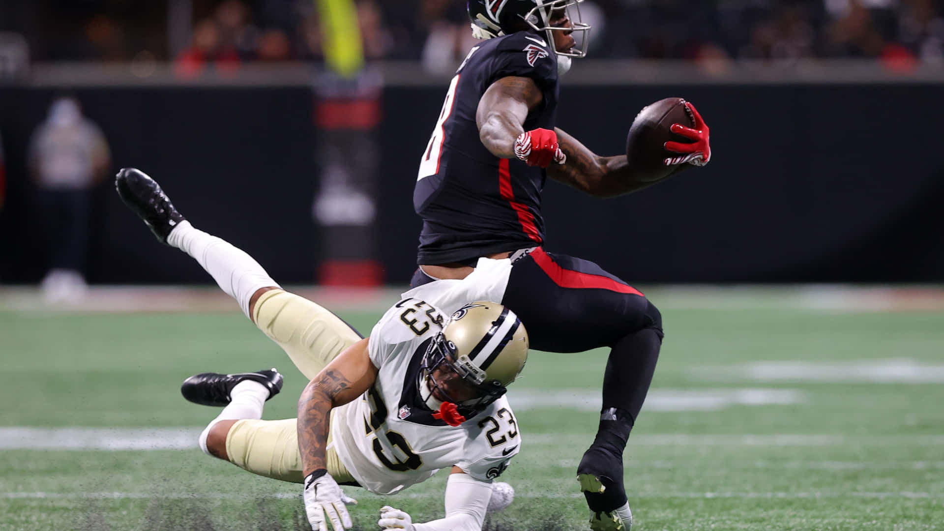 New Orleans Saints Player Marshon Lattimore Down Background