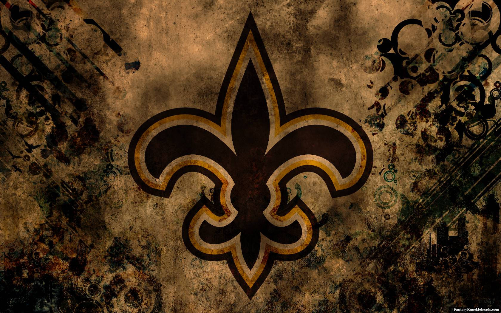 New Orleans Saints Smudge Artwork Background