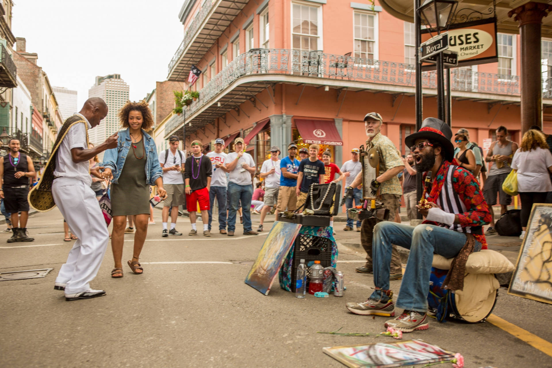 New Orleans Street Performer Background