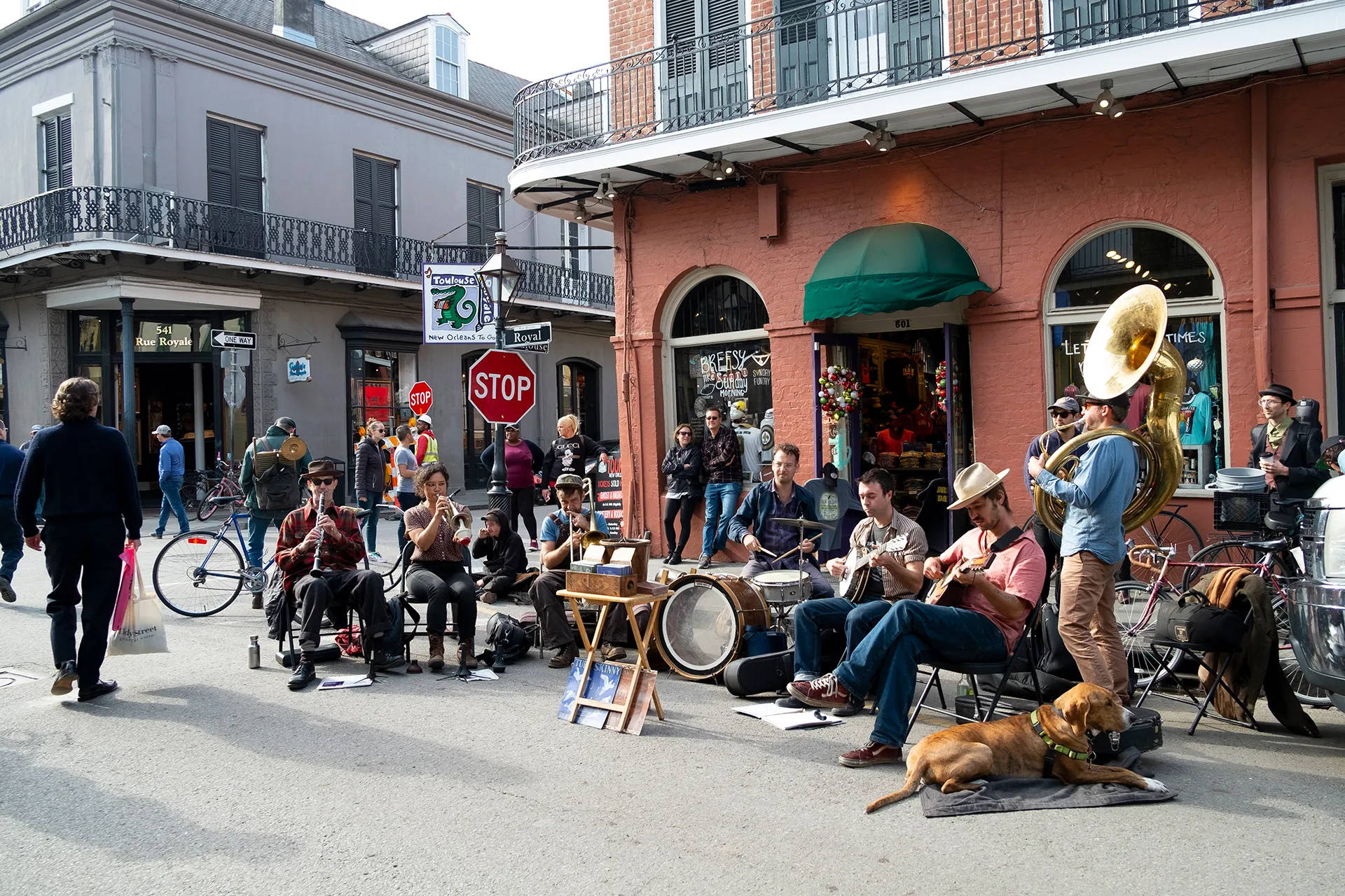 New Orleans Street's Jazz Music Background