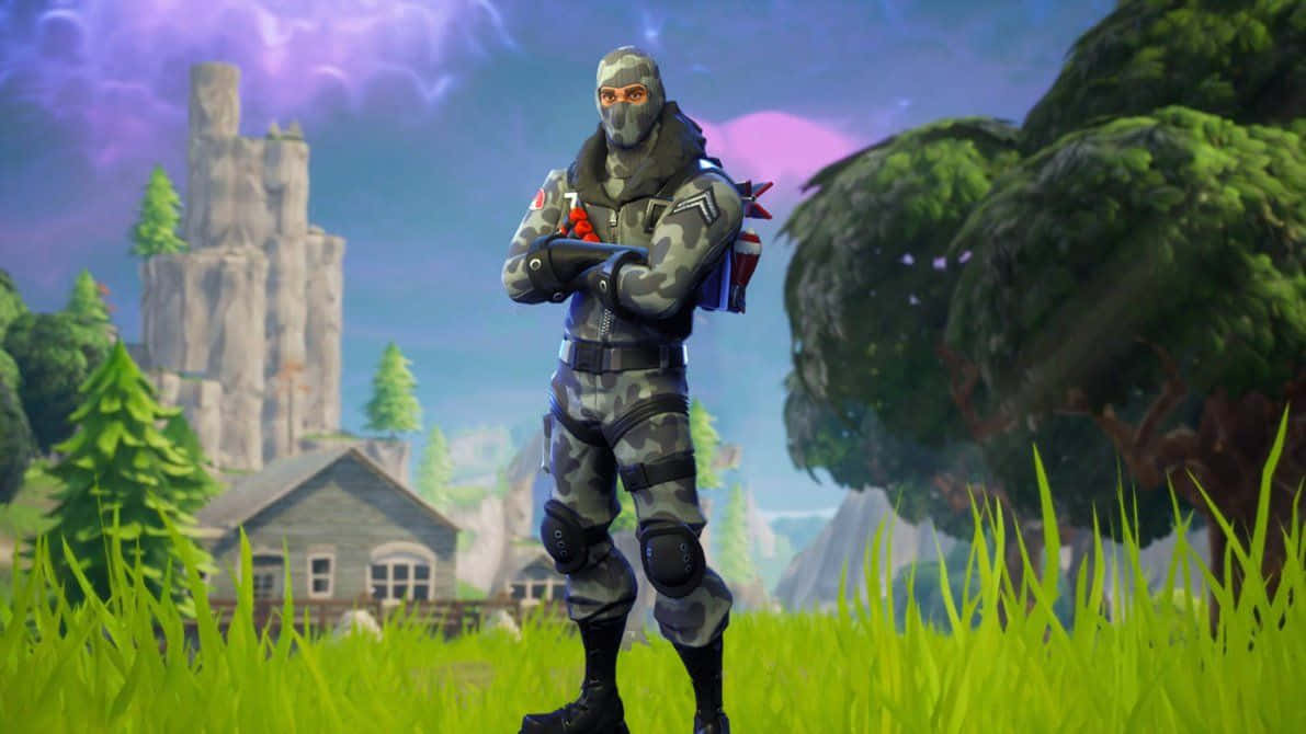 New Player Dominating The Game In Fye No Skin Fortnite Background