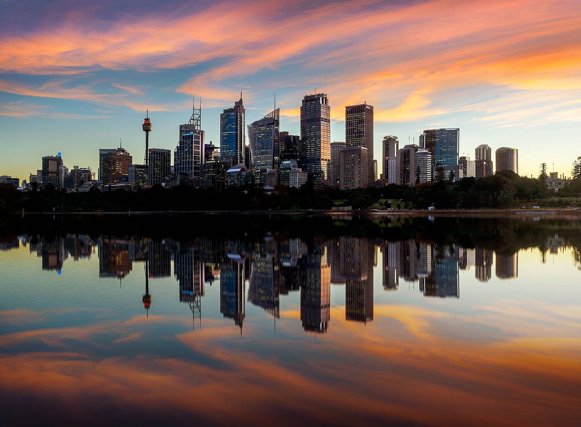 New South Wales City Reflection Background