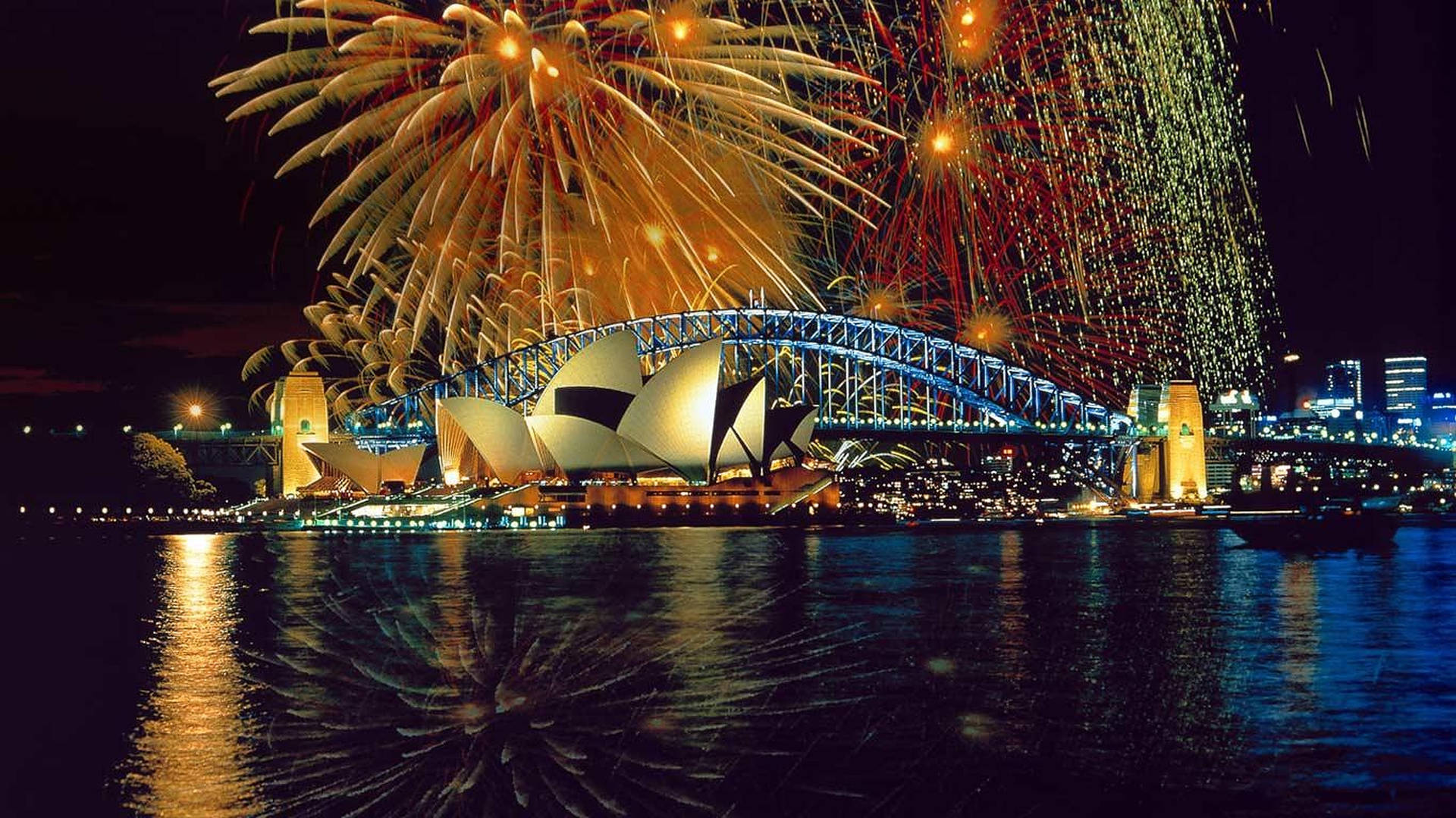 New South Wales Firework Show Background