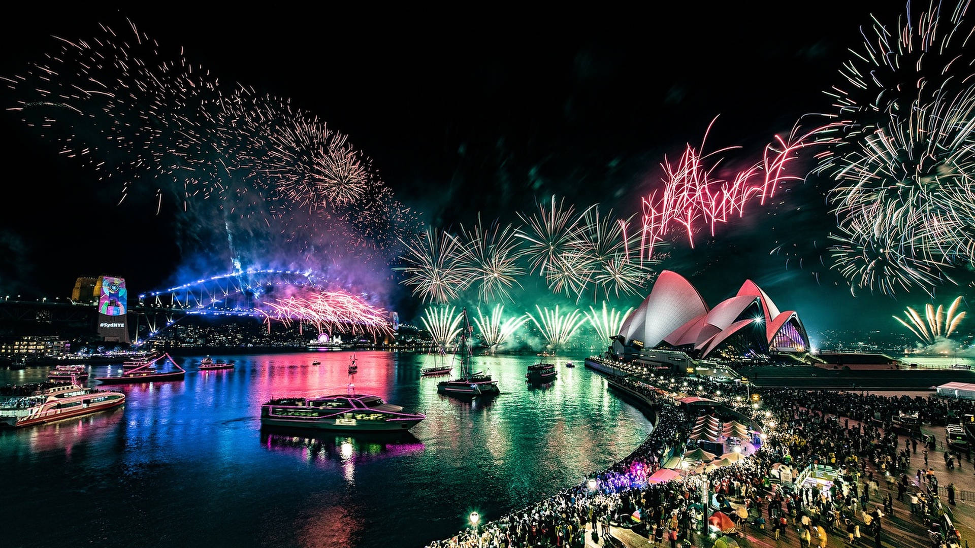 New South Wales Fireworks Background