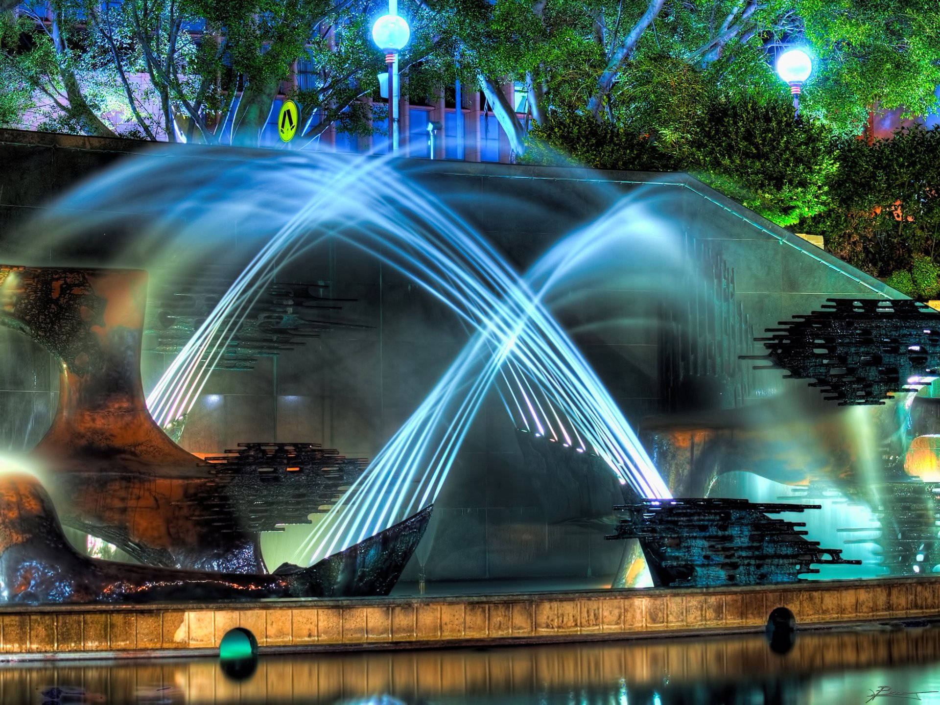 New South Wales Fountain Show Background