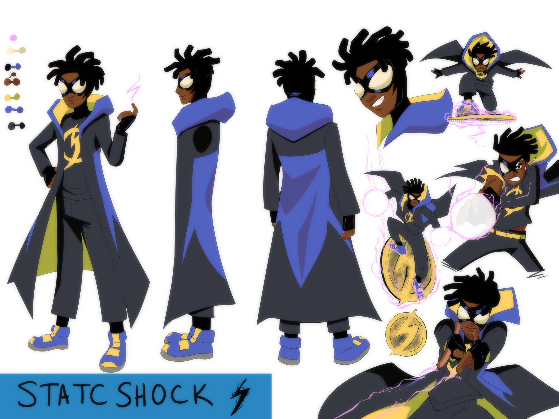 New Static Shock Character Sheet Background