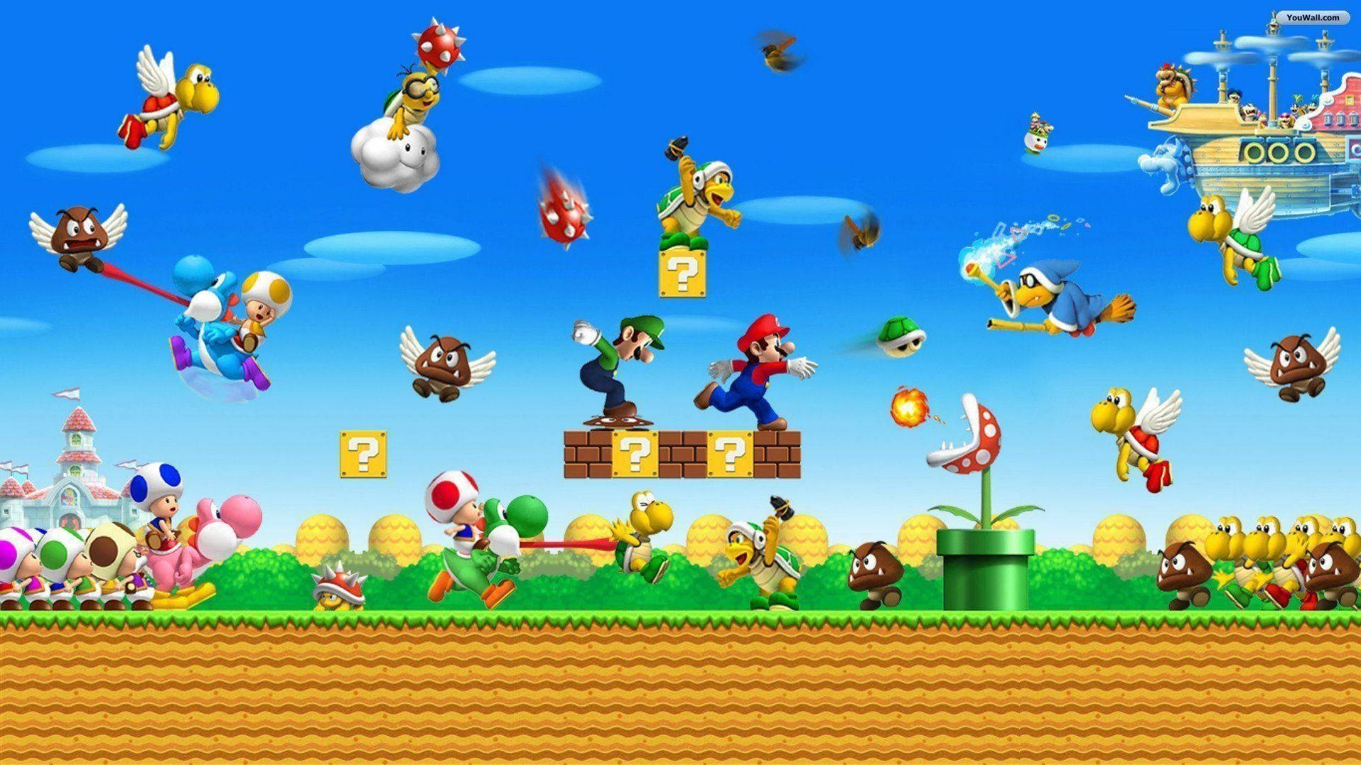 New Super Mario Bros Background Background
