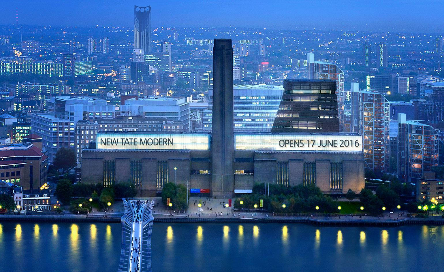 New Tate Modern At Night Background