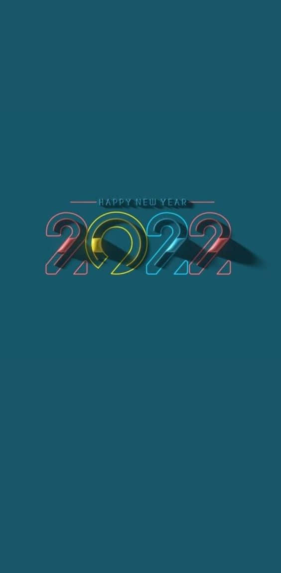 New Year 2022 Colorful Background