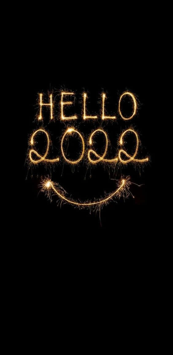 New Year 2022 Sparkle Smile Background