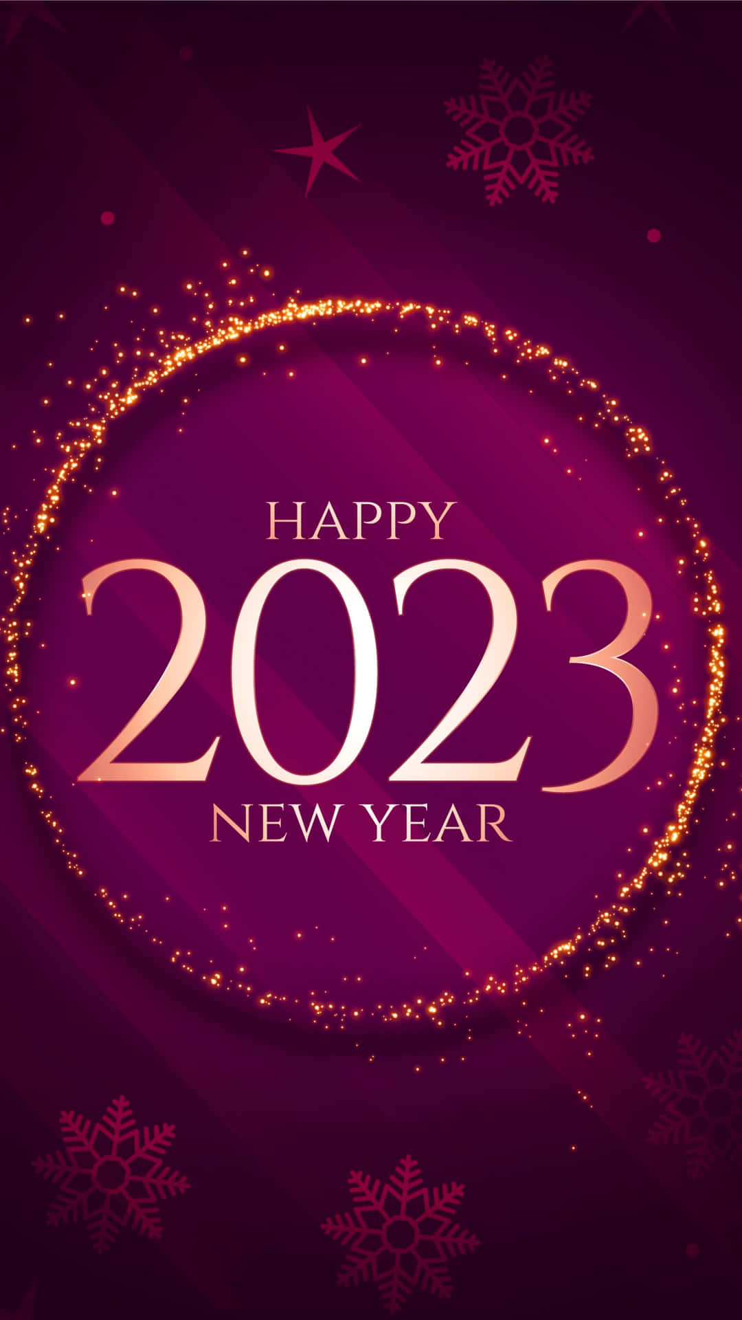 New Year 2023 Purple Phone Background