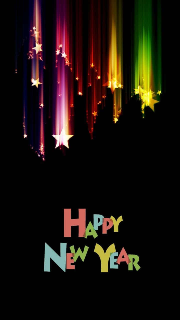 New Year Aesthetic Colorful Star Background
