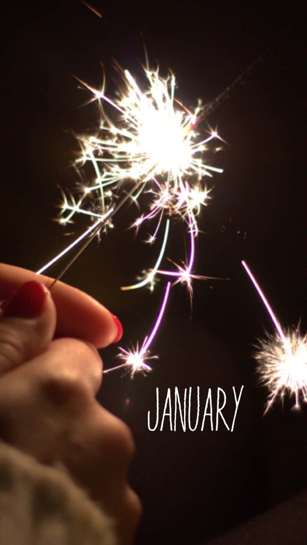 New Year Aesthetic Hand Holding Firecracker Background