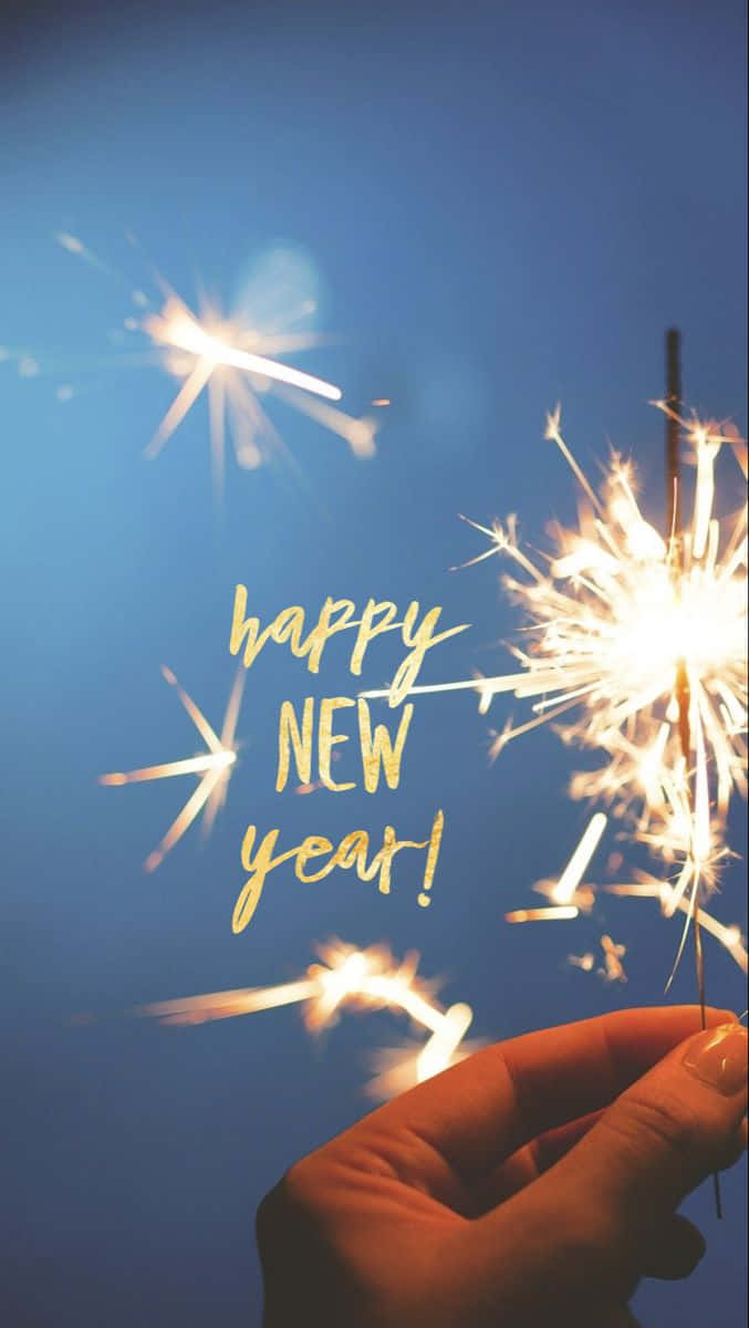 New Year Greeting Firecracker Phone Background