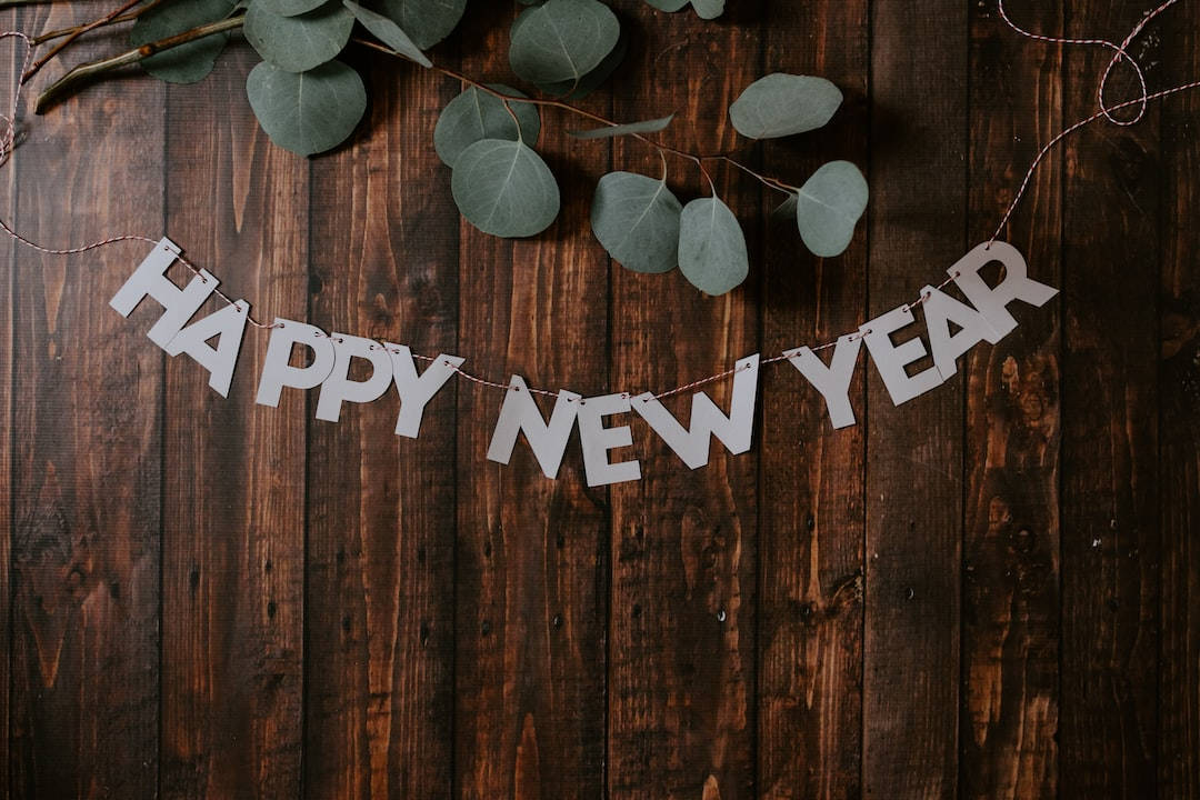 New Year Greeting On Wood Background