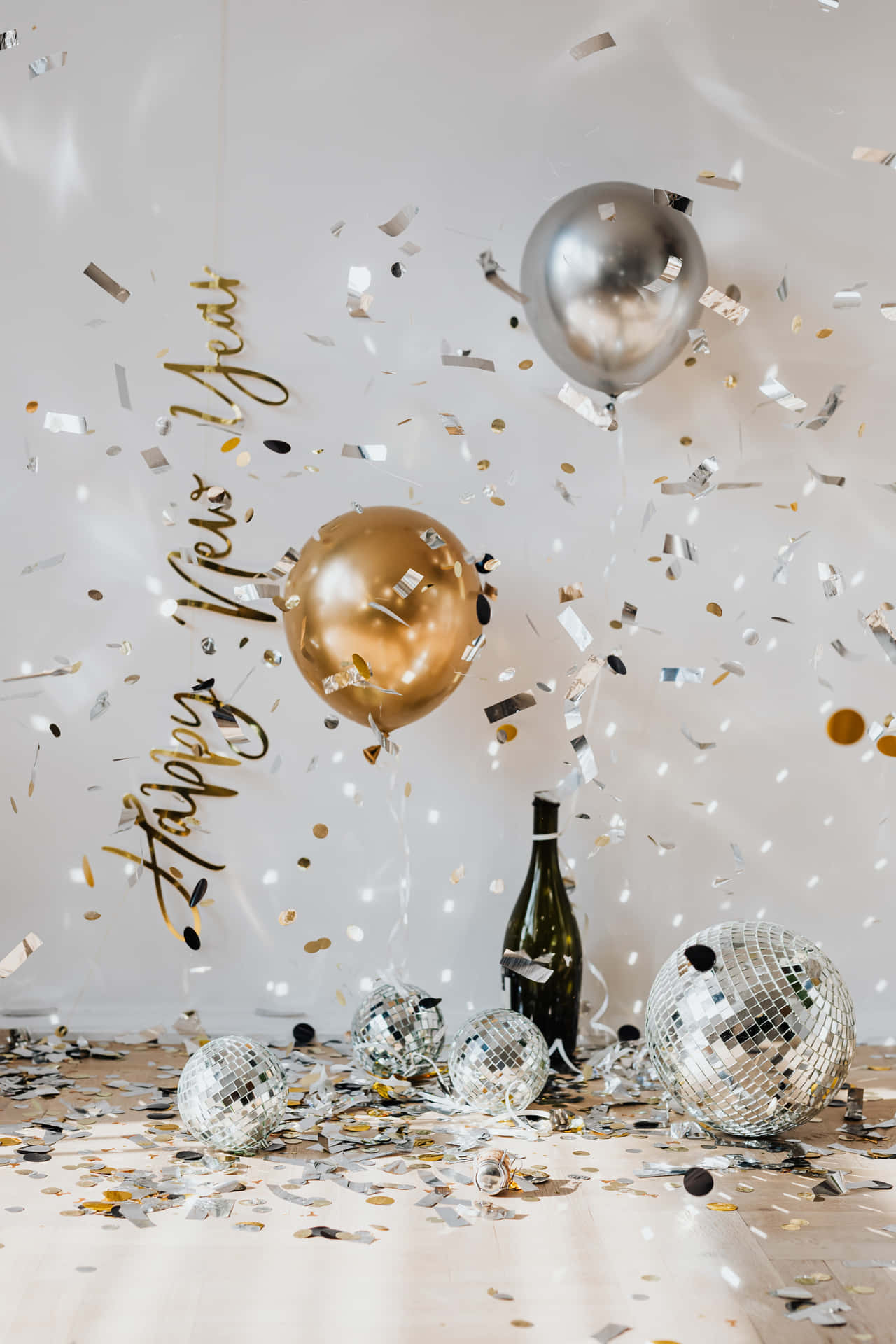 New Year Party Table Phone Background