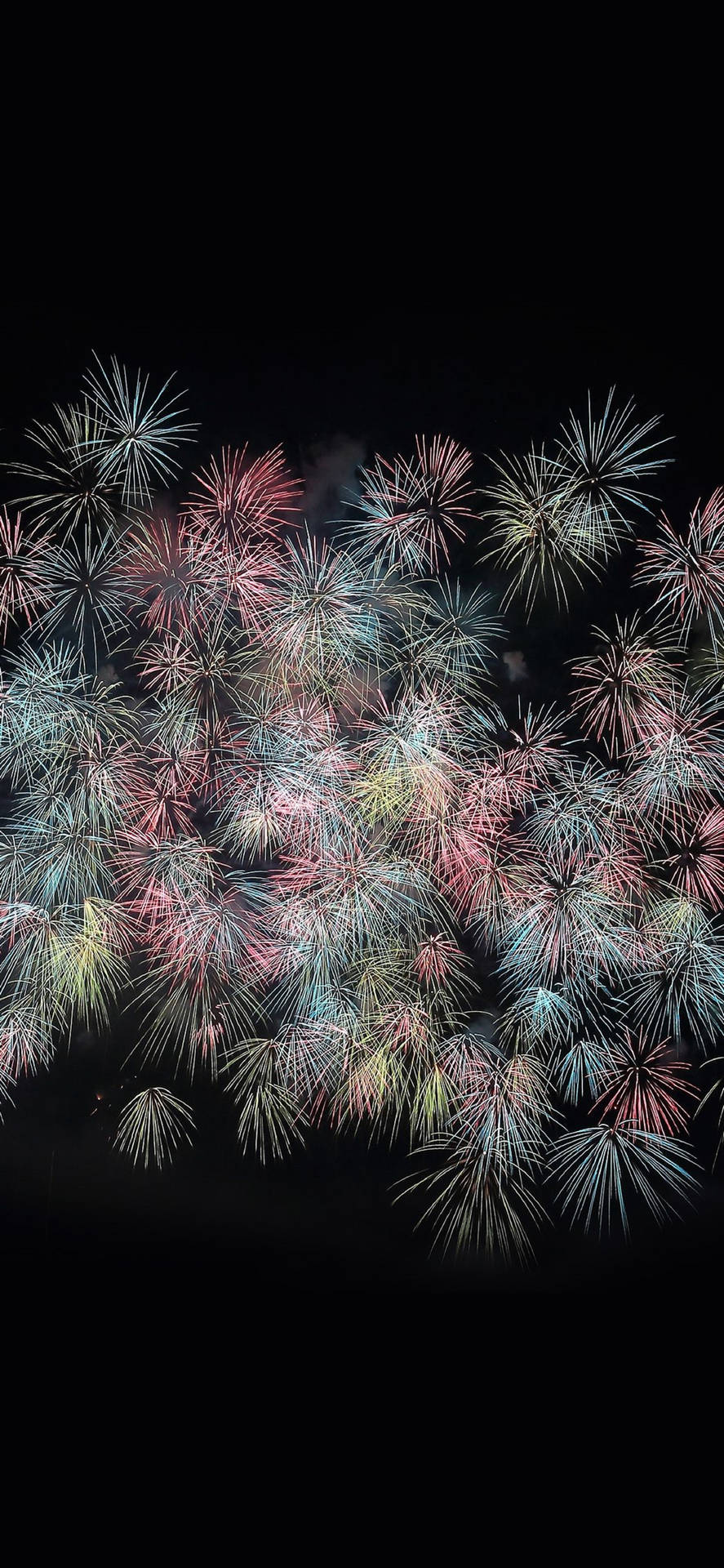 New Year's Fireworks Pastel Aesthetic Background