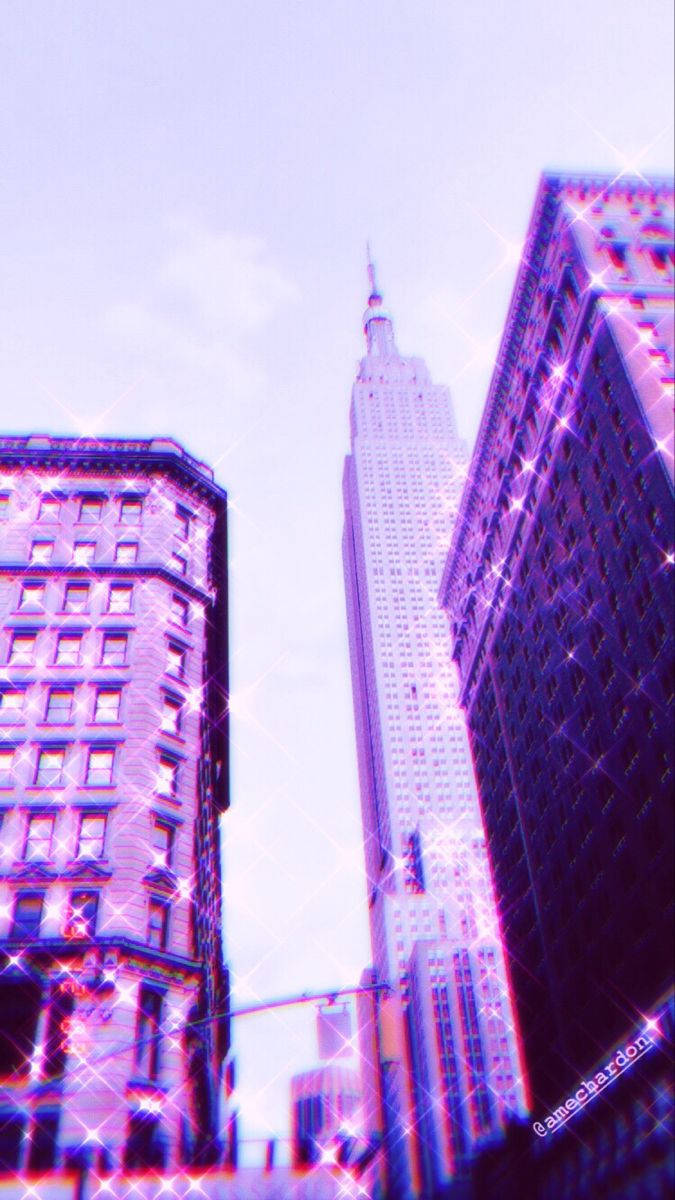 New York Bling Neon Purple Iphone