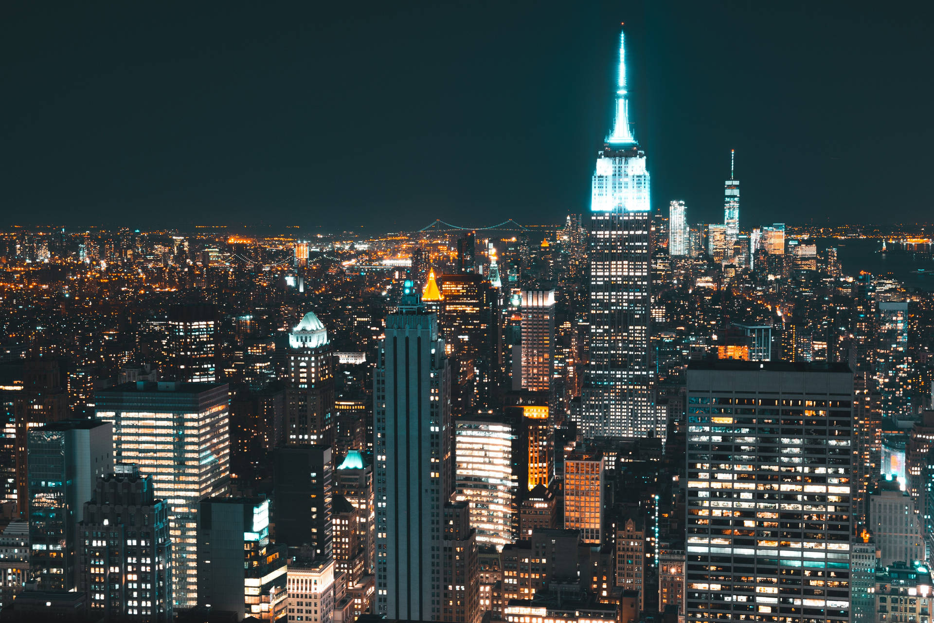 New York City At Night Background