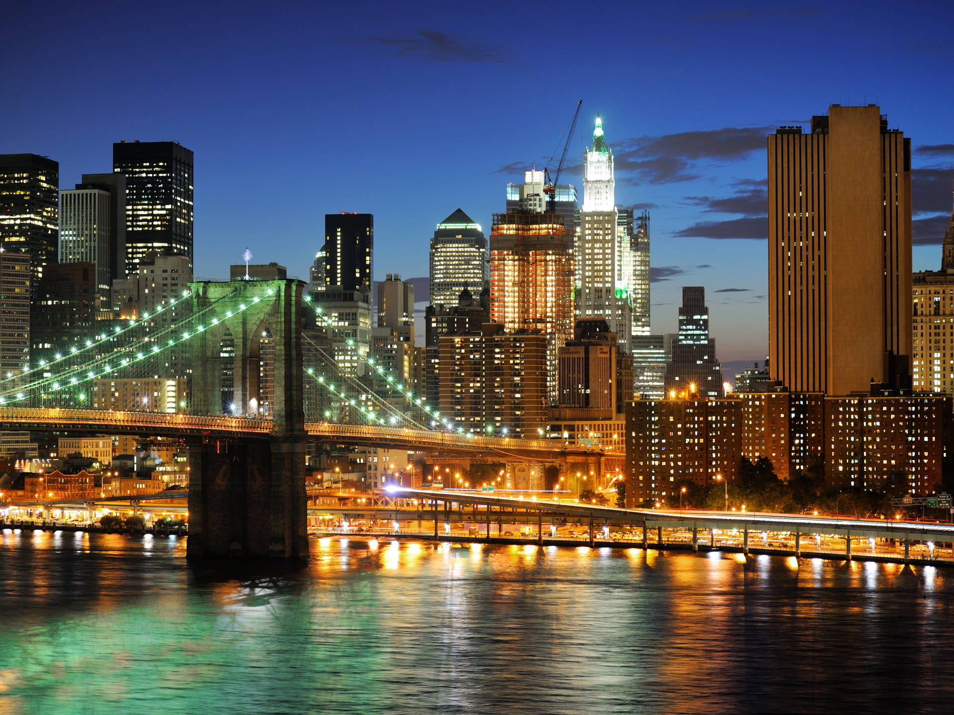 New York City Brooklyn Bridge Background