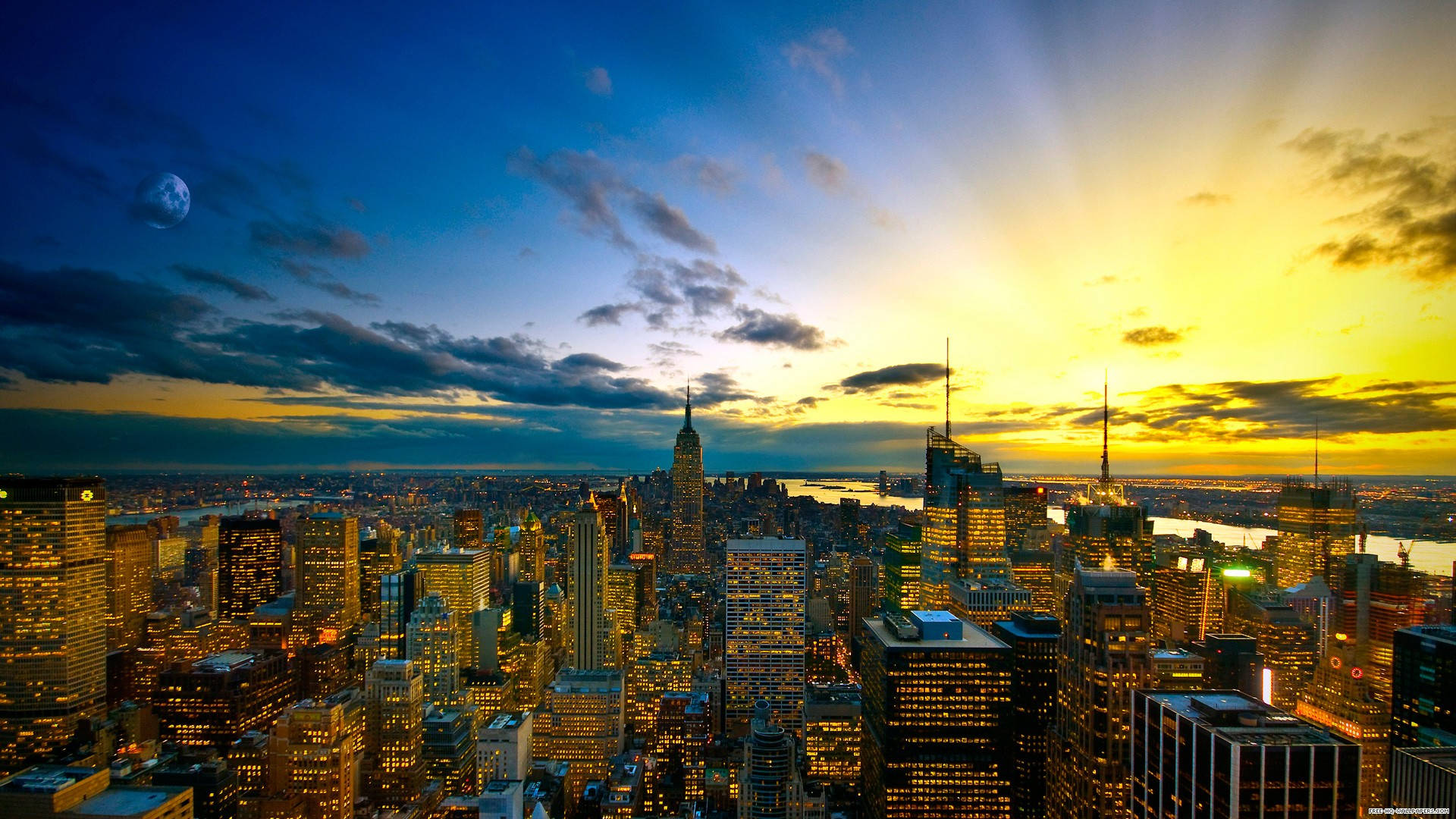 New York City Desktop Bright Sky Background