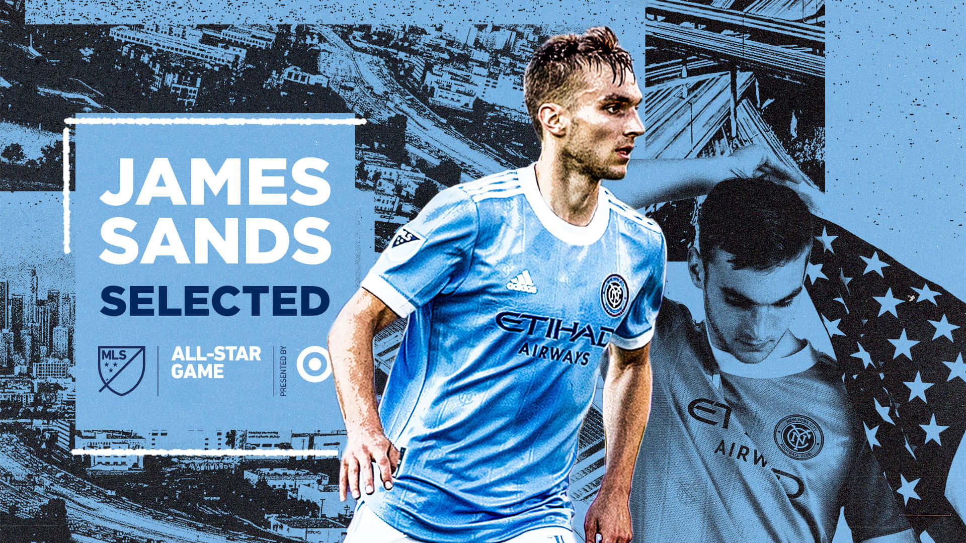New York City Fc American Footballer James Sands Graphic Art Background