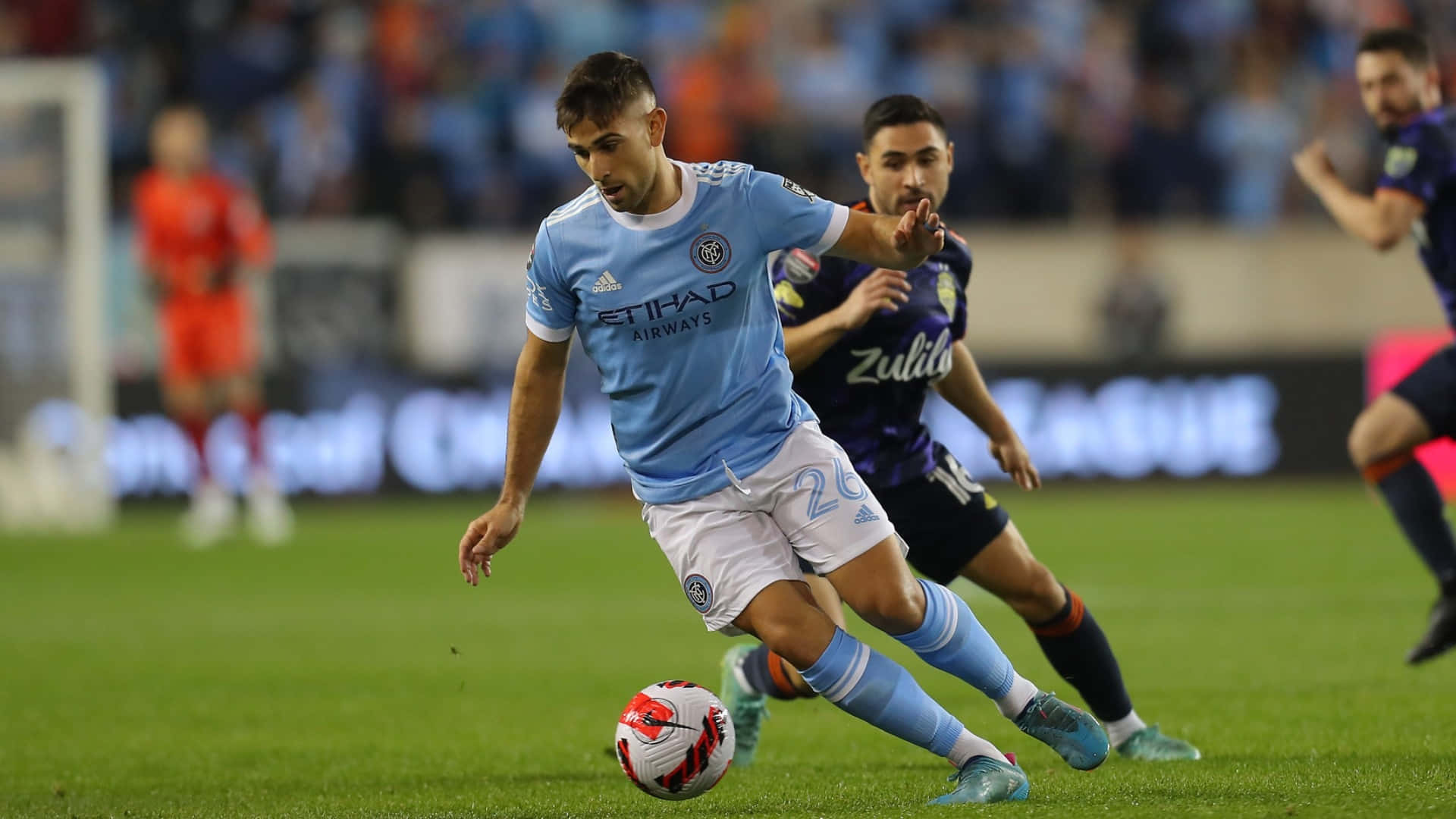 New York City Fc Uruguayan Footballer Nicolas Acevedo Background