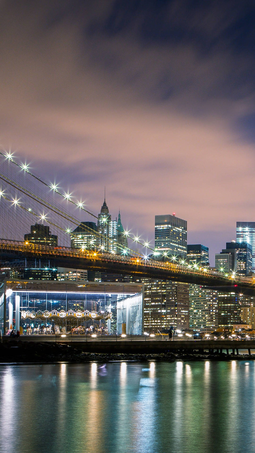 New York City Iphone X Brooklyn Bridge Background