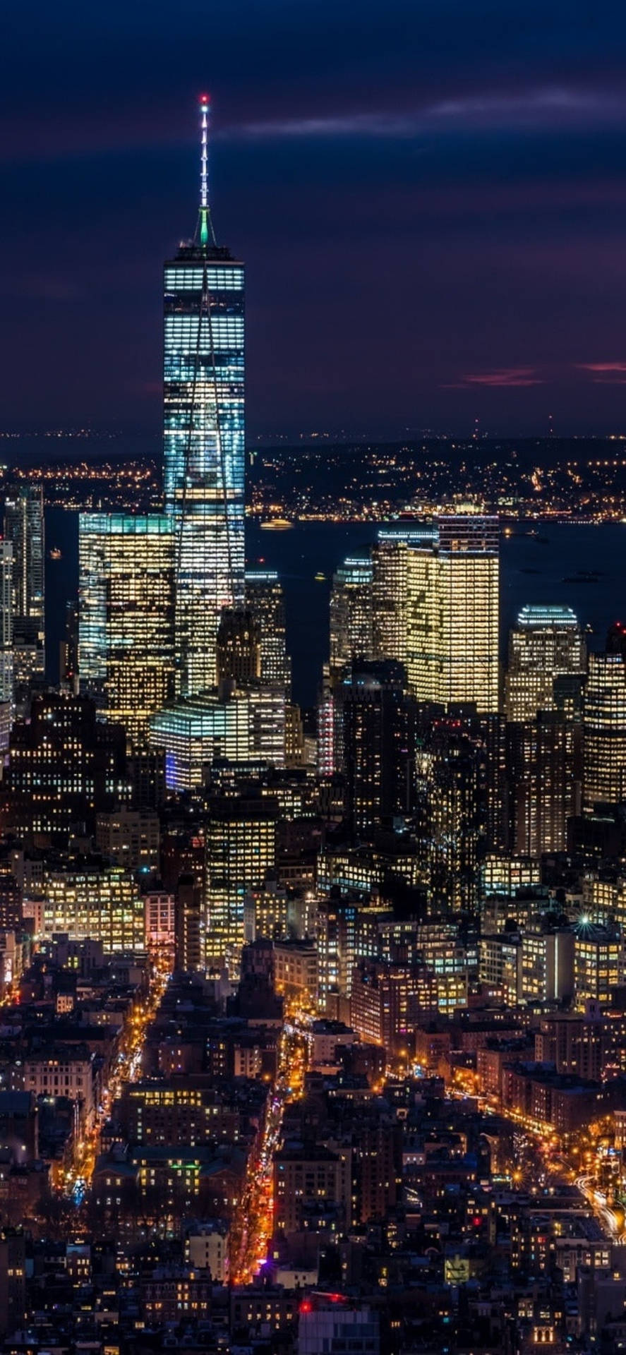 New York City Iphone X Night View Background