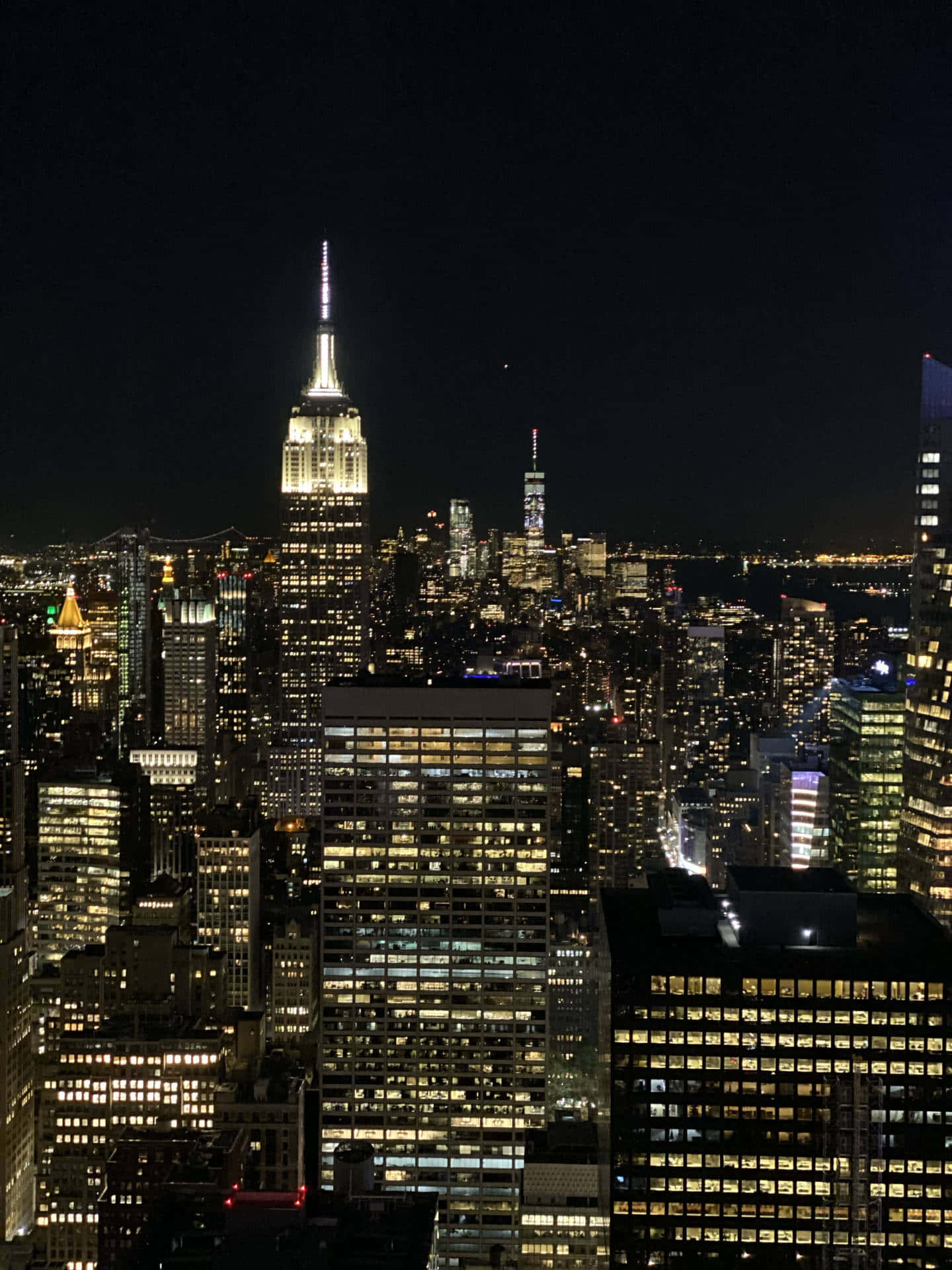 New York City Night Black Iphone Background