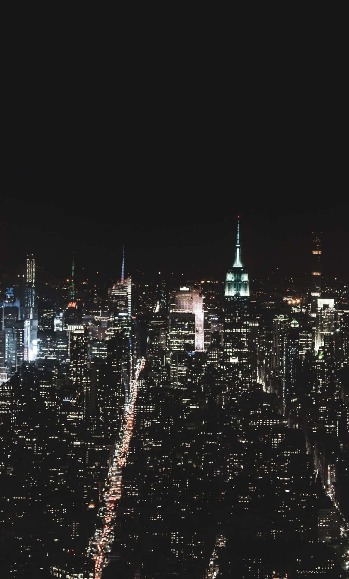 New York City Night Darkness Iphone Background