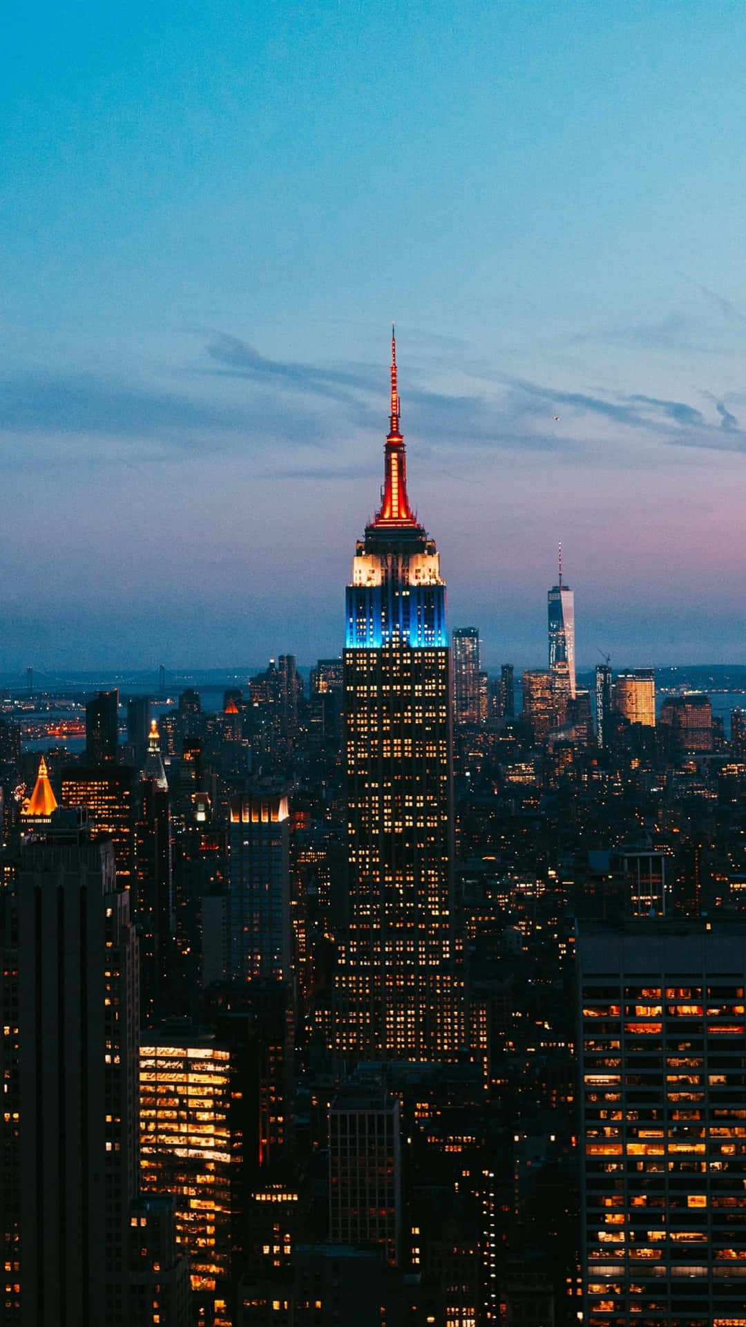 New York City Night Empire State Iphone Background