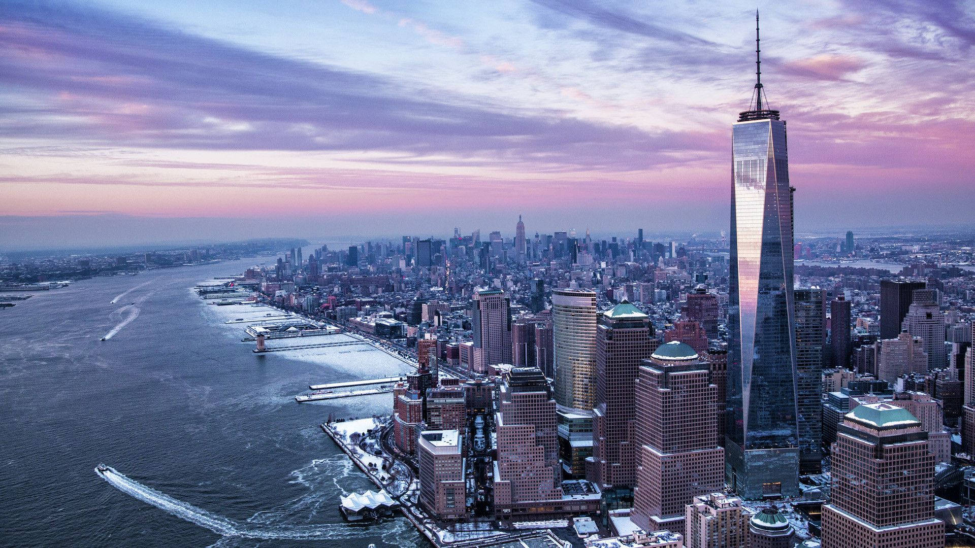 New York City One World Trade Center Background