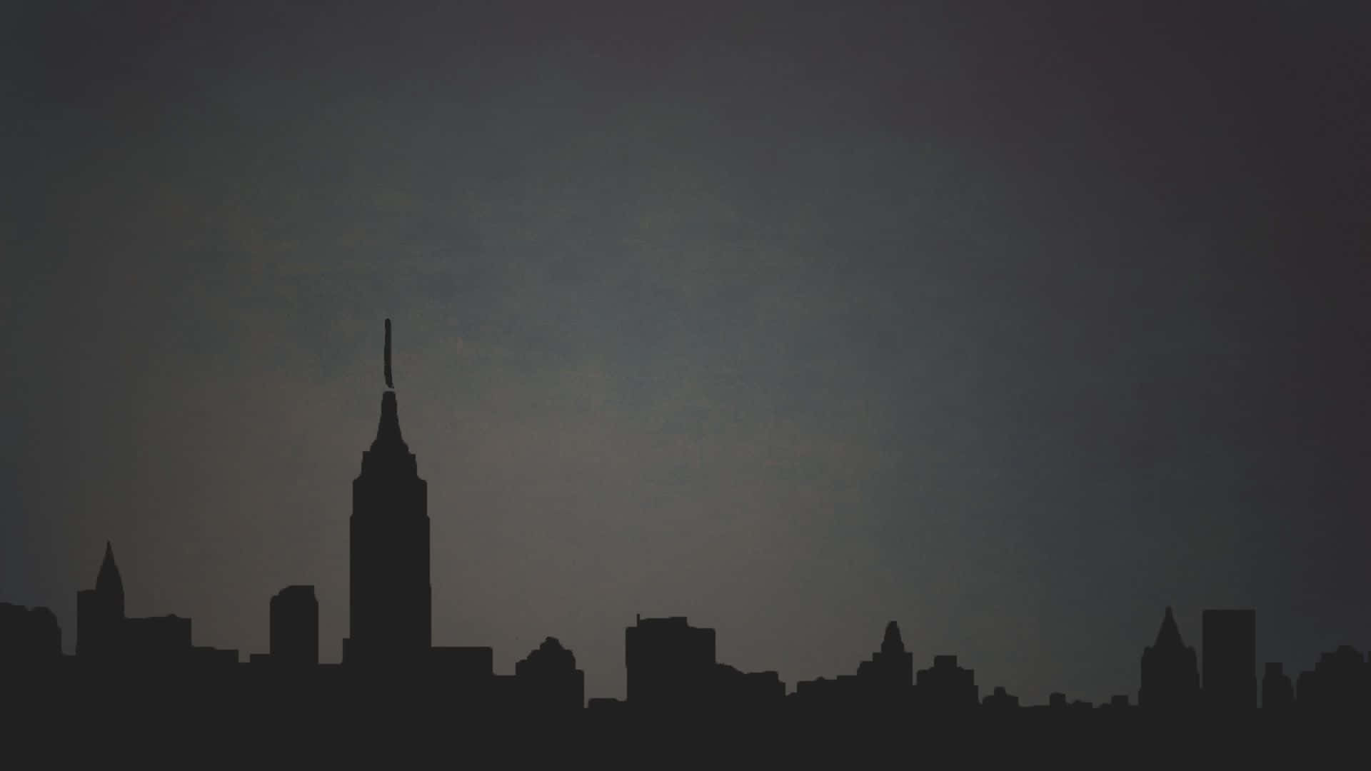 New York City Silhouette 1920 X 1080 Minimalist Background