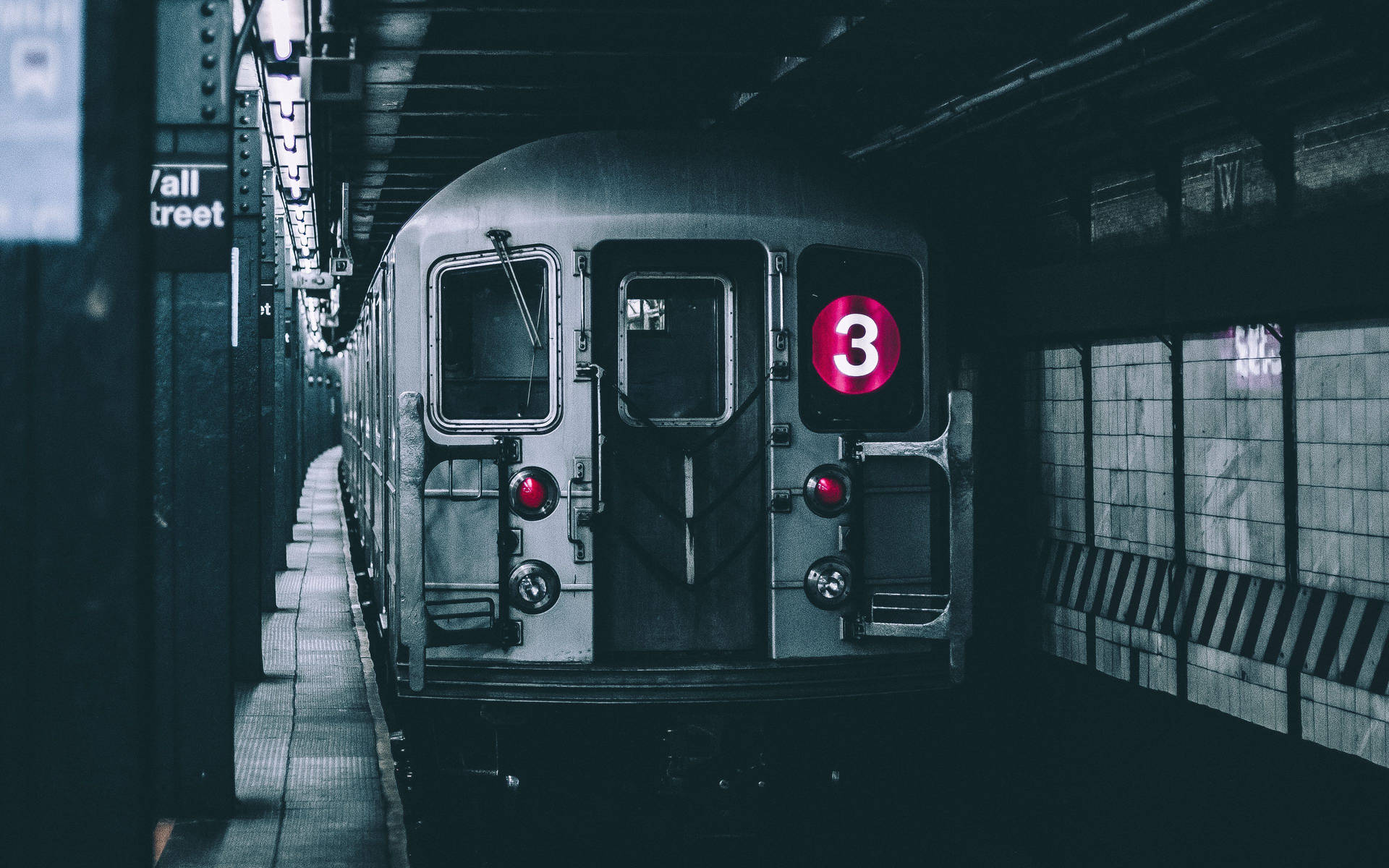 New York City Underground Subway Train Background