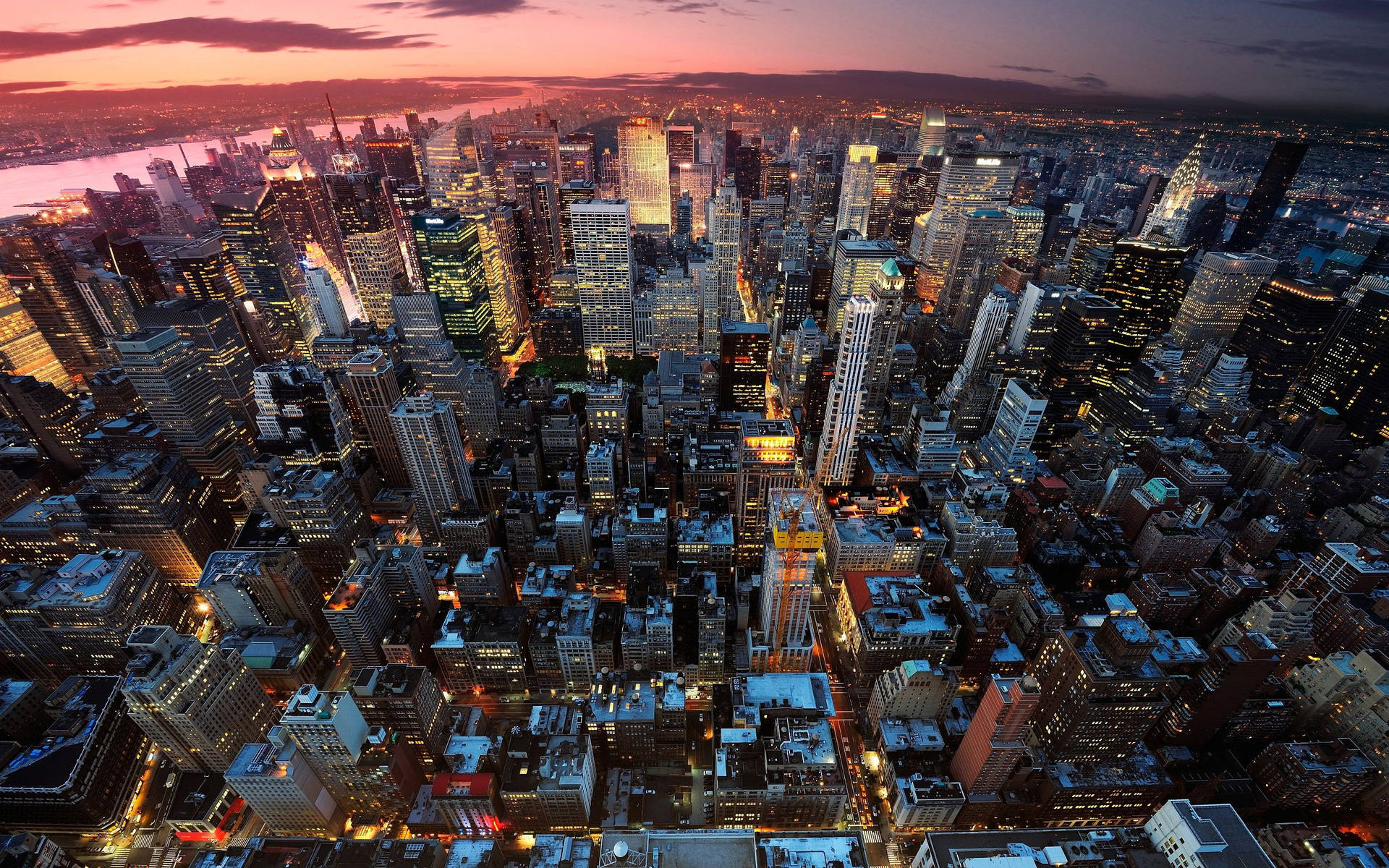 New York Cityscape Drone Shot Background