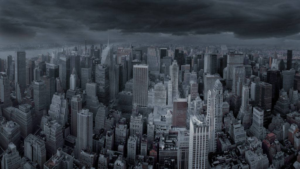 New York Dark Skies 4k Desktop Background