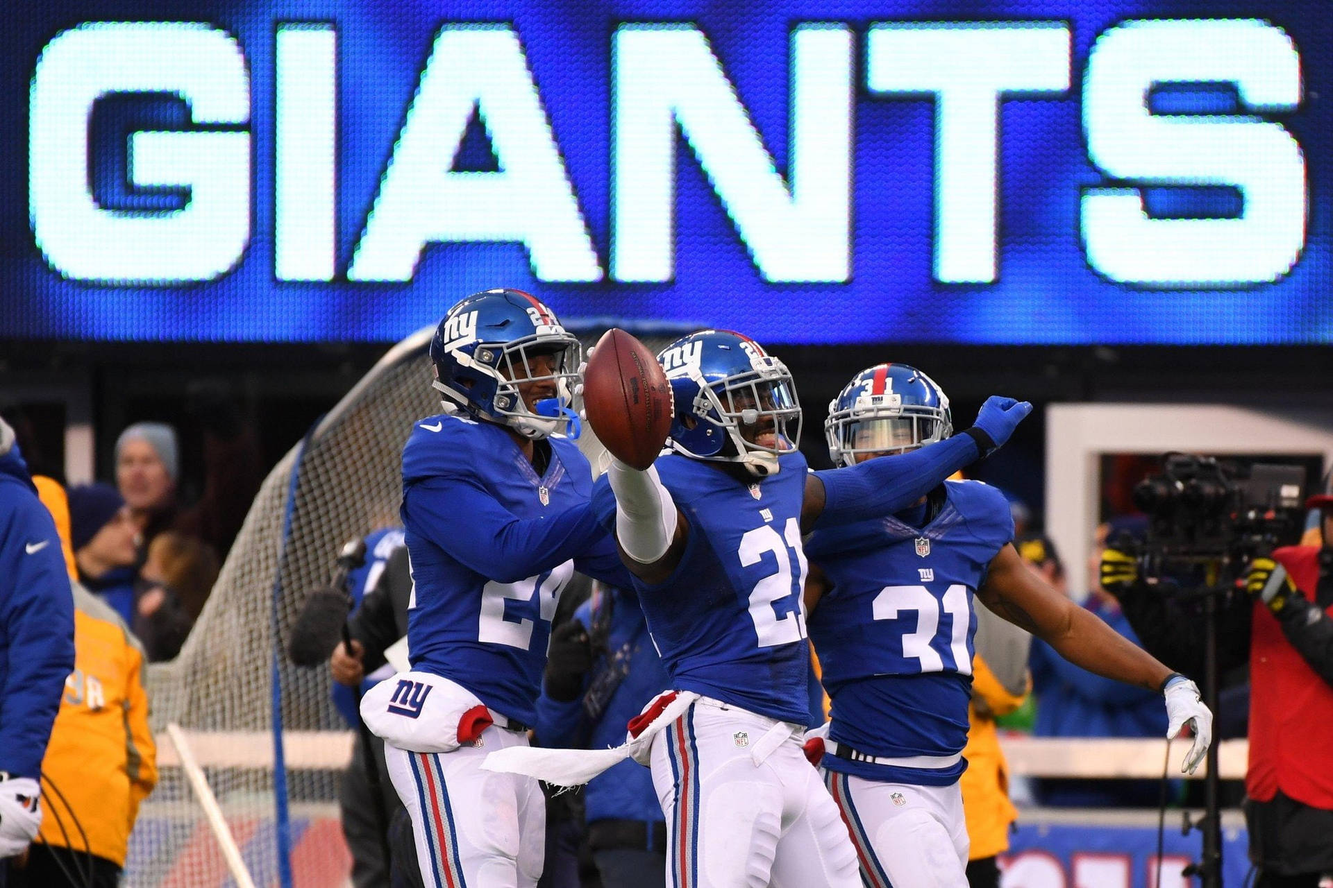 New York Giants Athletes Background