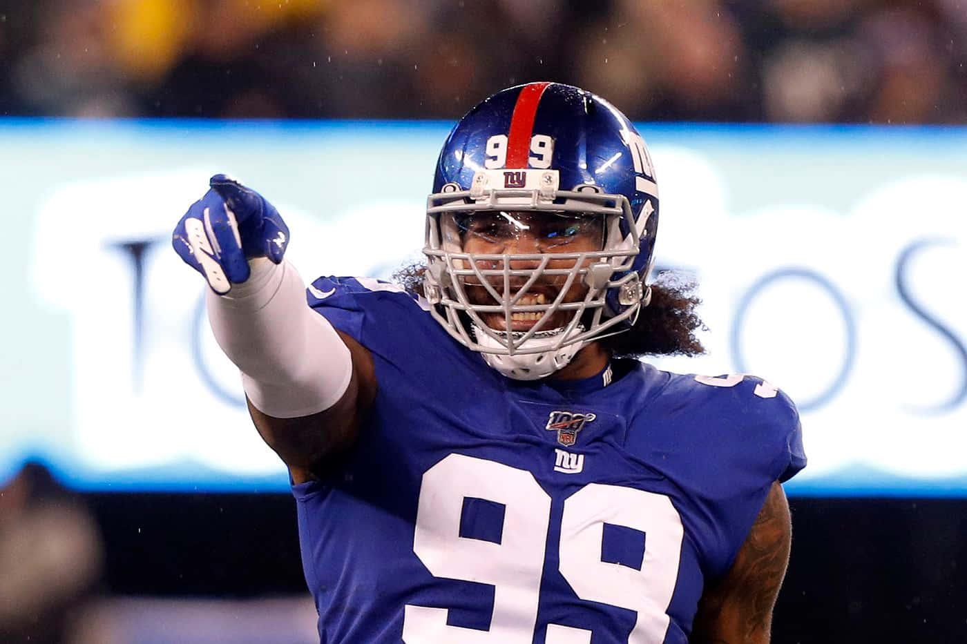 New York Giants Leonard Williams Candid Background