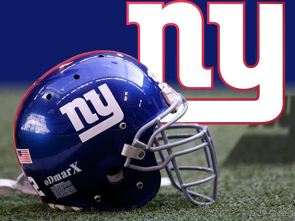 New York Giants Logo Blue Helmet Background