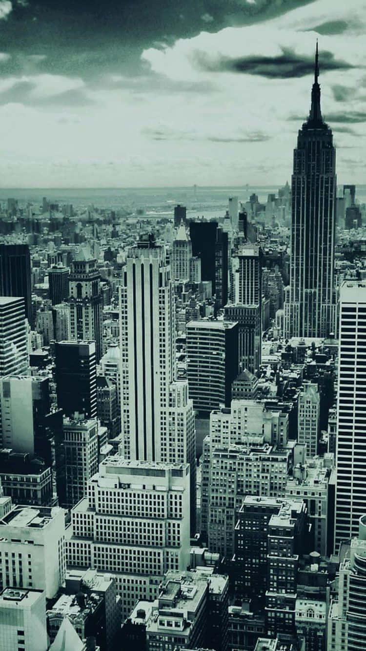 New York Greyscale Iphone X Background