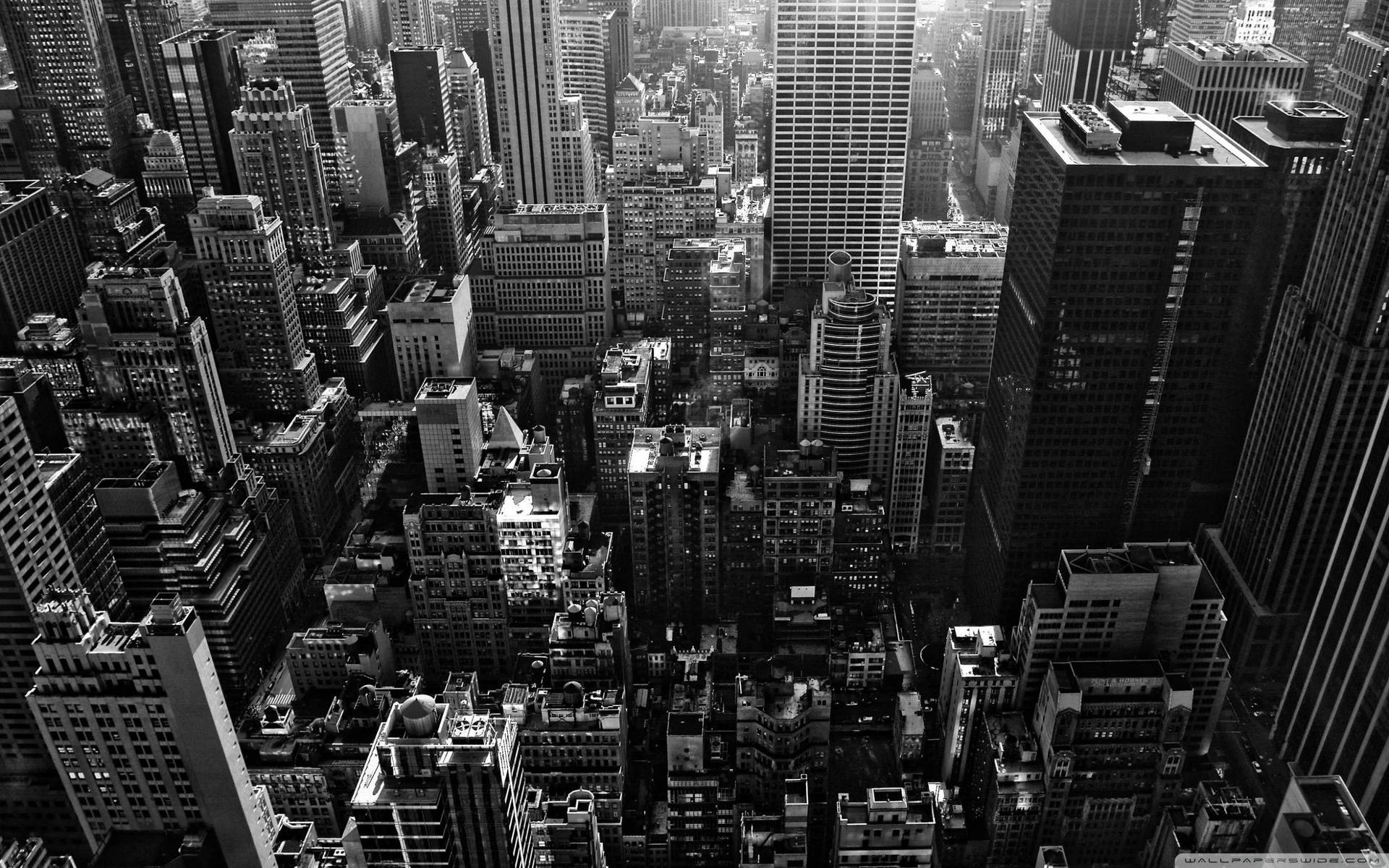 New York Hd Black And White Skyscrapers Background