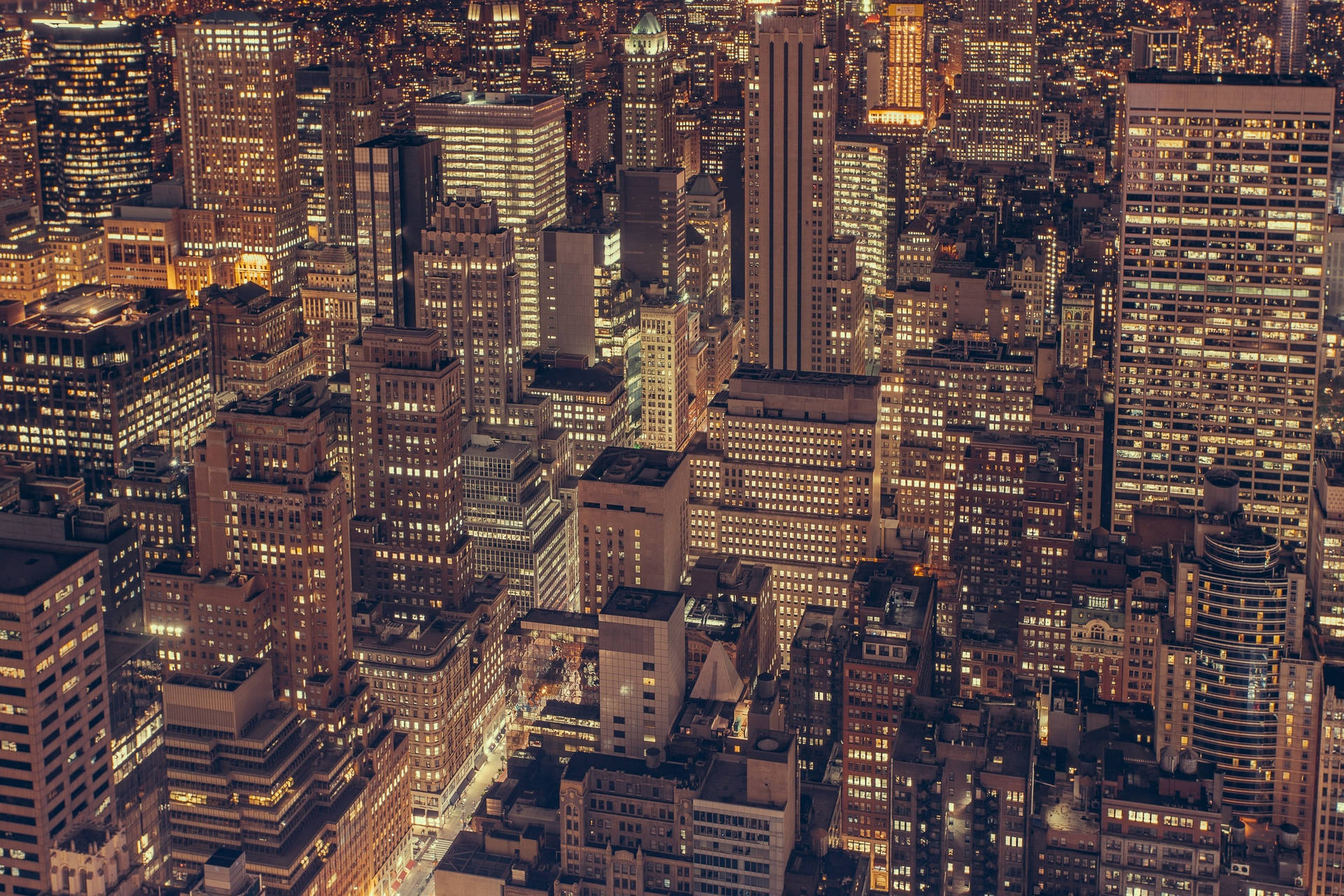 New York Hd Brown Skyscrapers Background