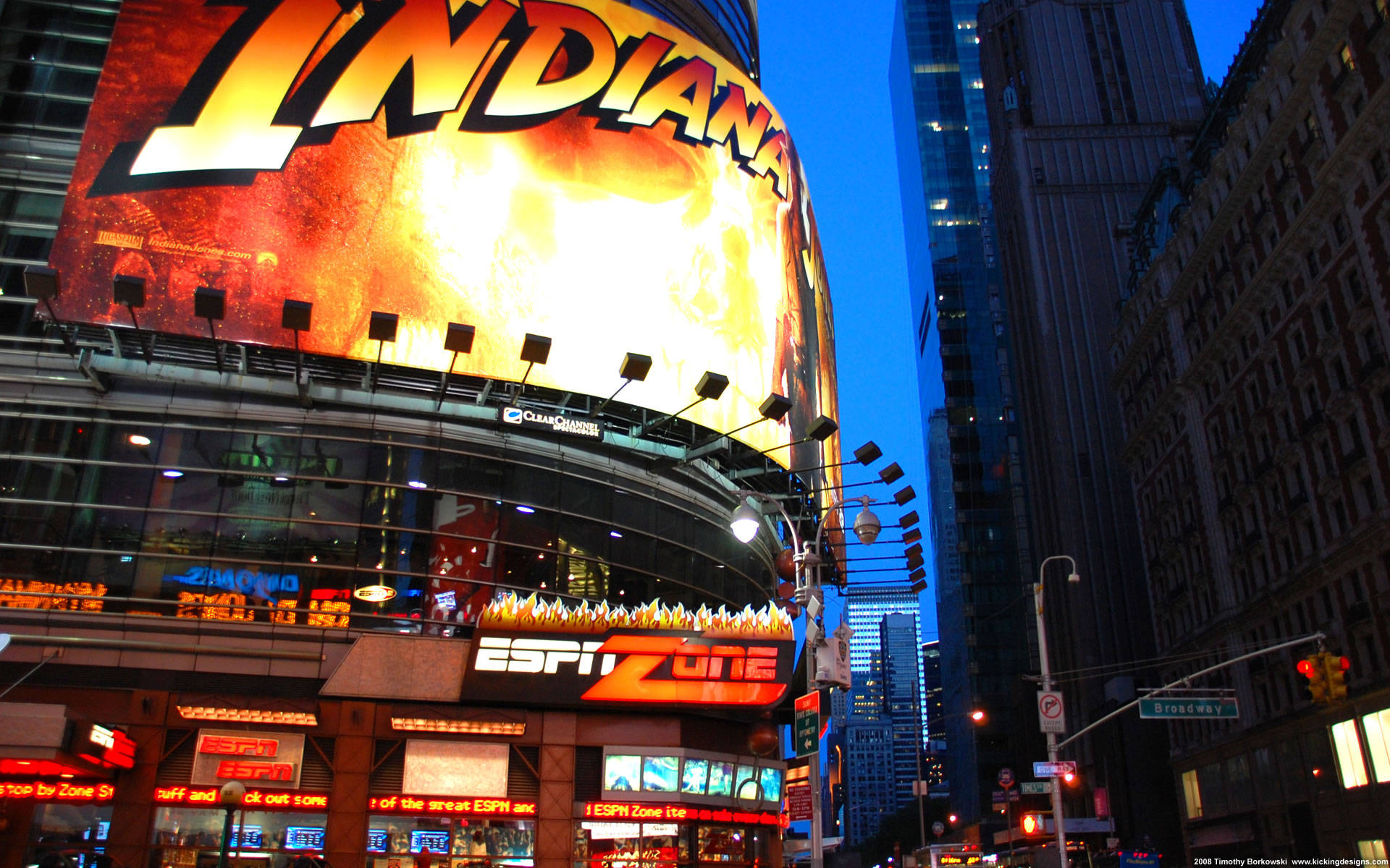 New York Hd Espn Zone Building Background