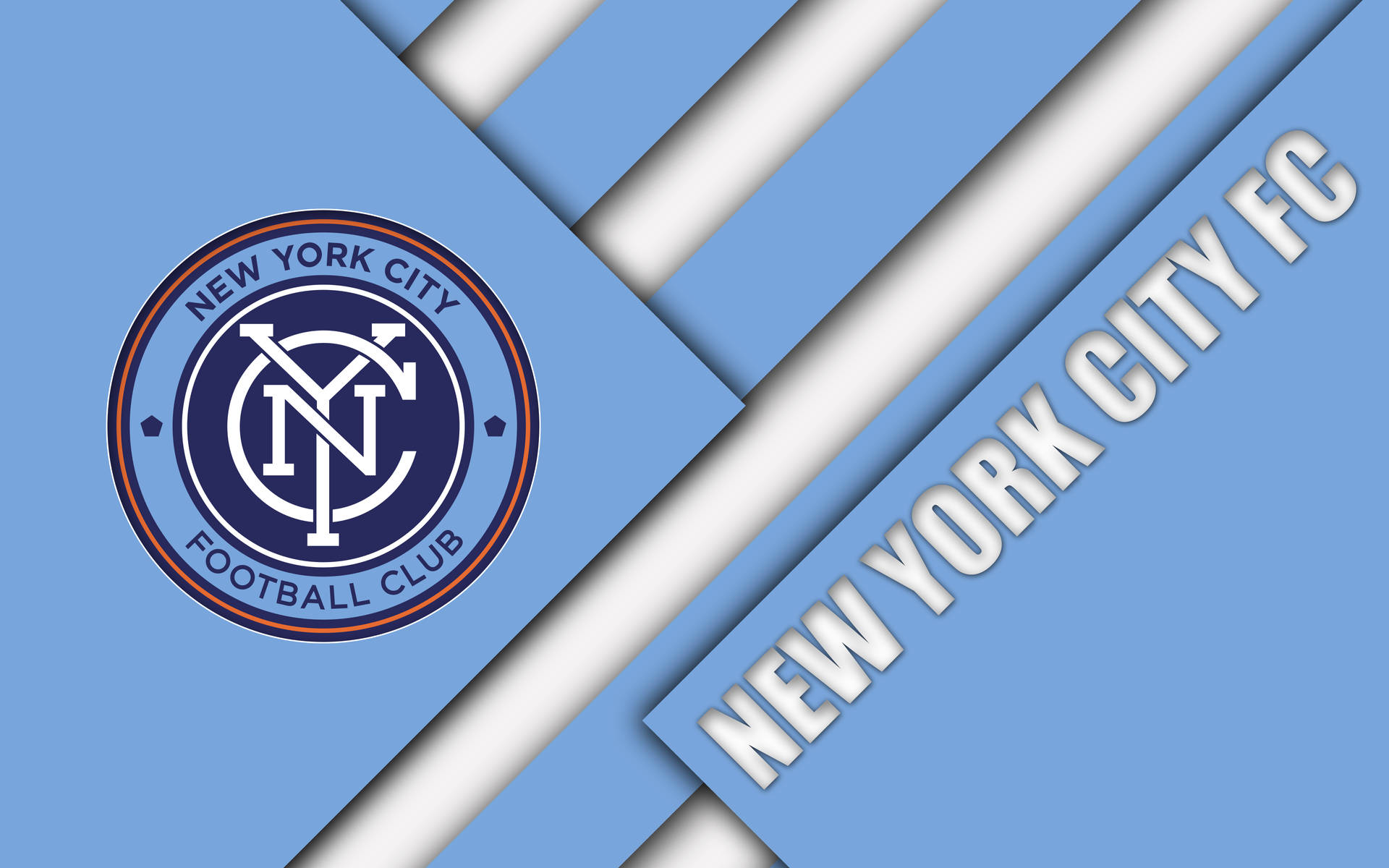 New York Hd Fc Logo Diagonal Square Background