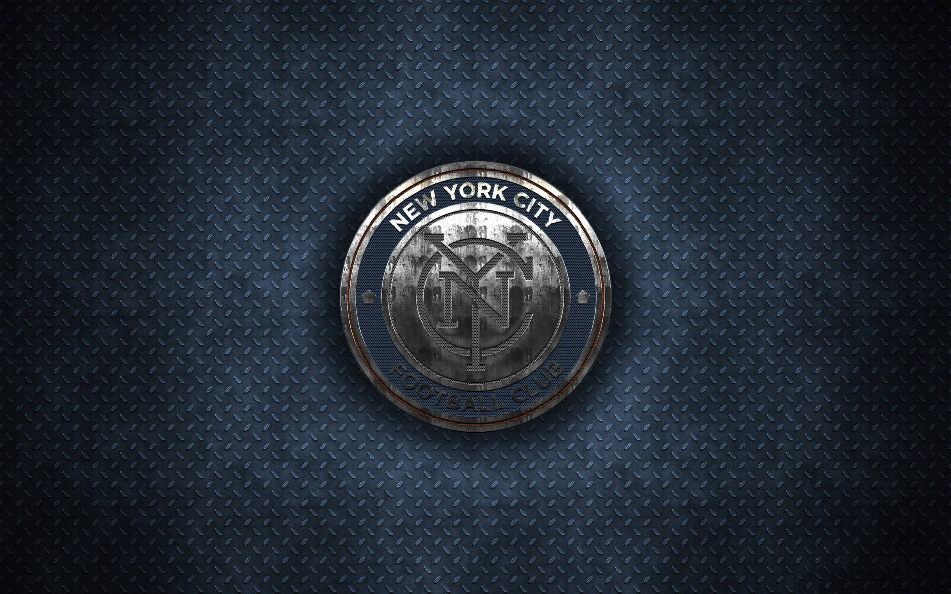 New York Hd Fc Logo Diamond Plate Background