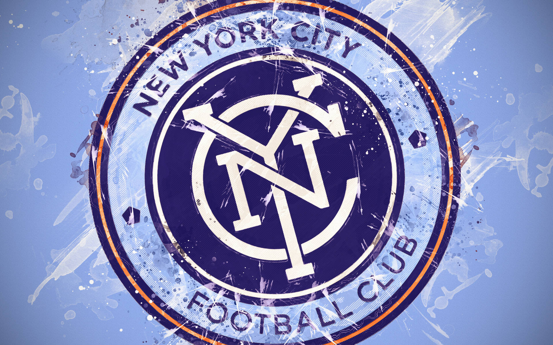 New York Hd Fc Logo Periwinkle Background Background