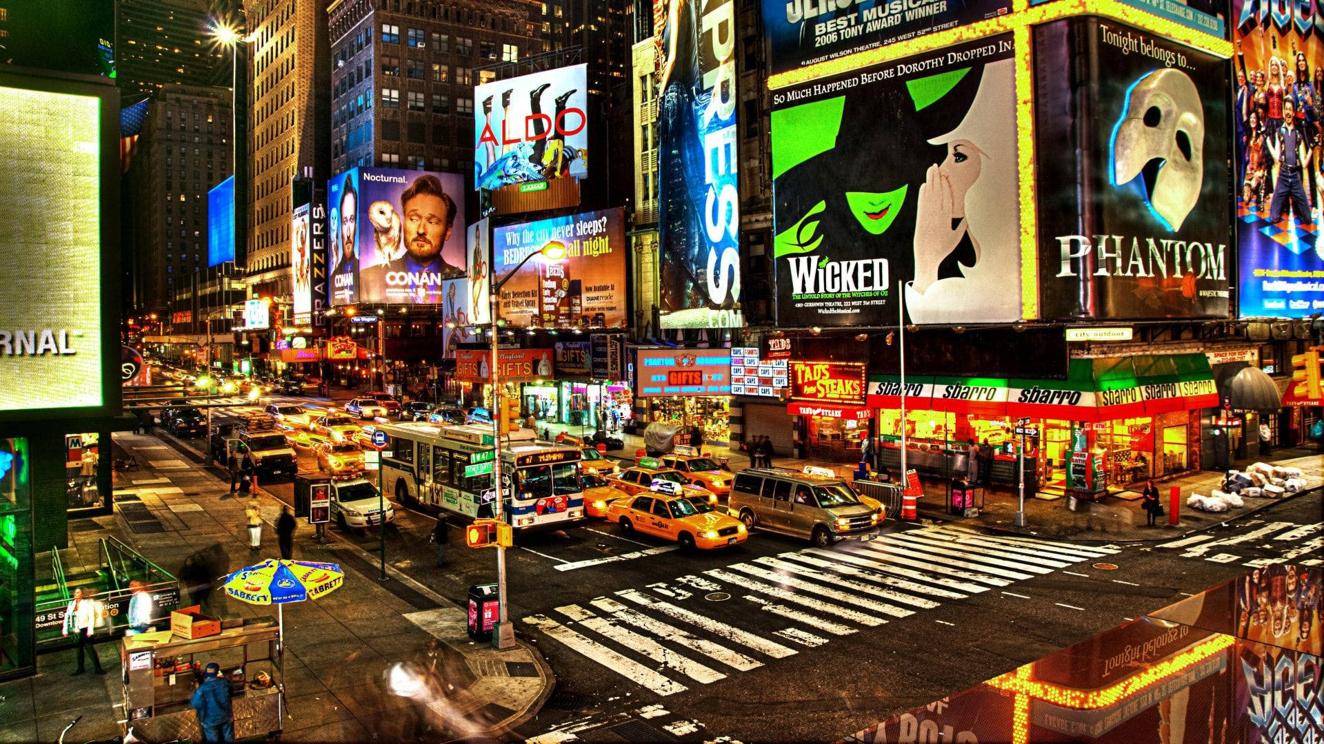 New York Hd Glamorous Broadway Background