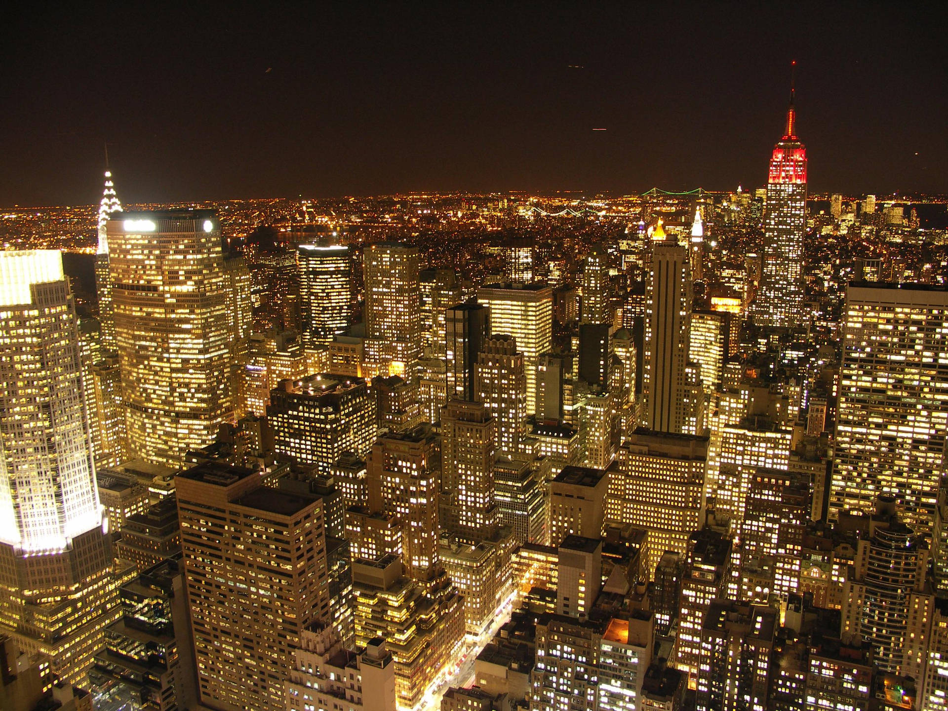 New York Hd Gleaming Buildings Background