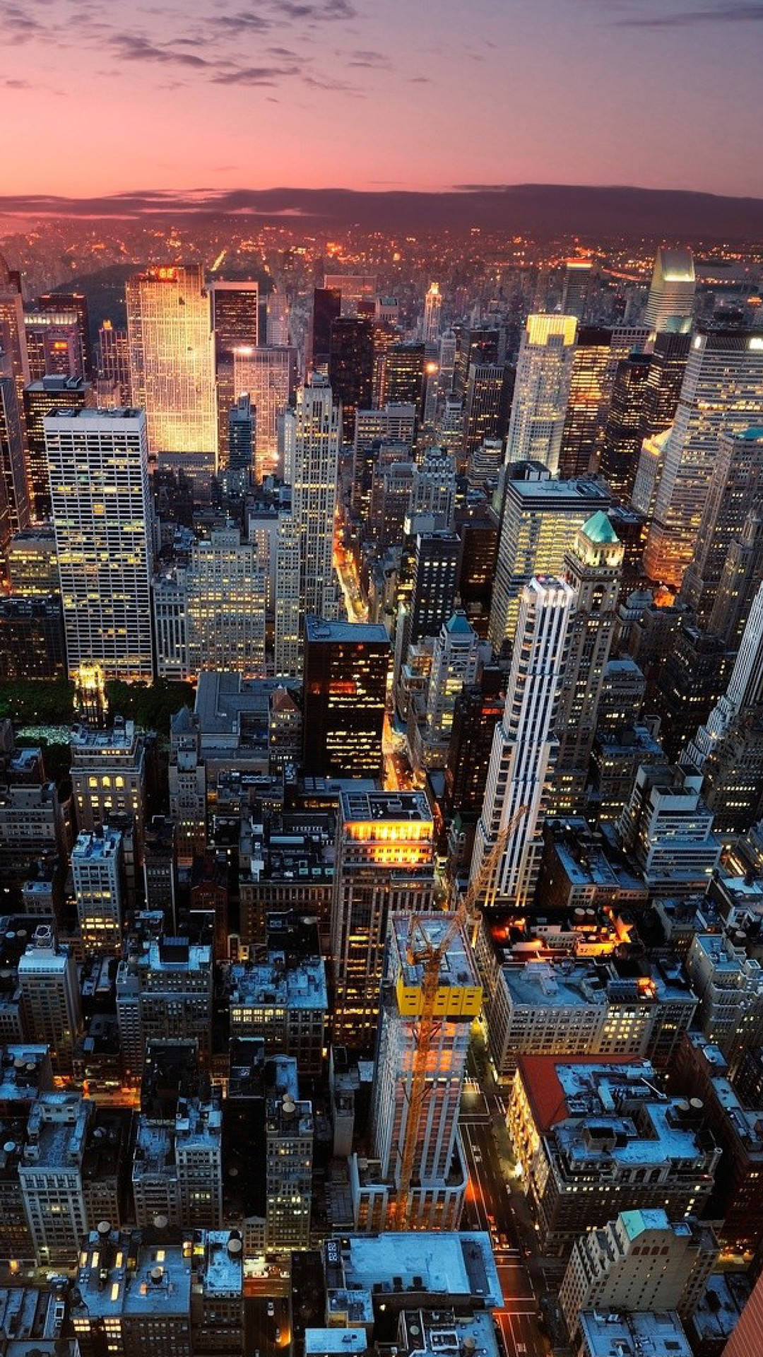 New York Hd Iphone Vibrant Skyscrapers Background